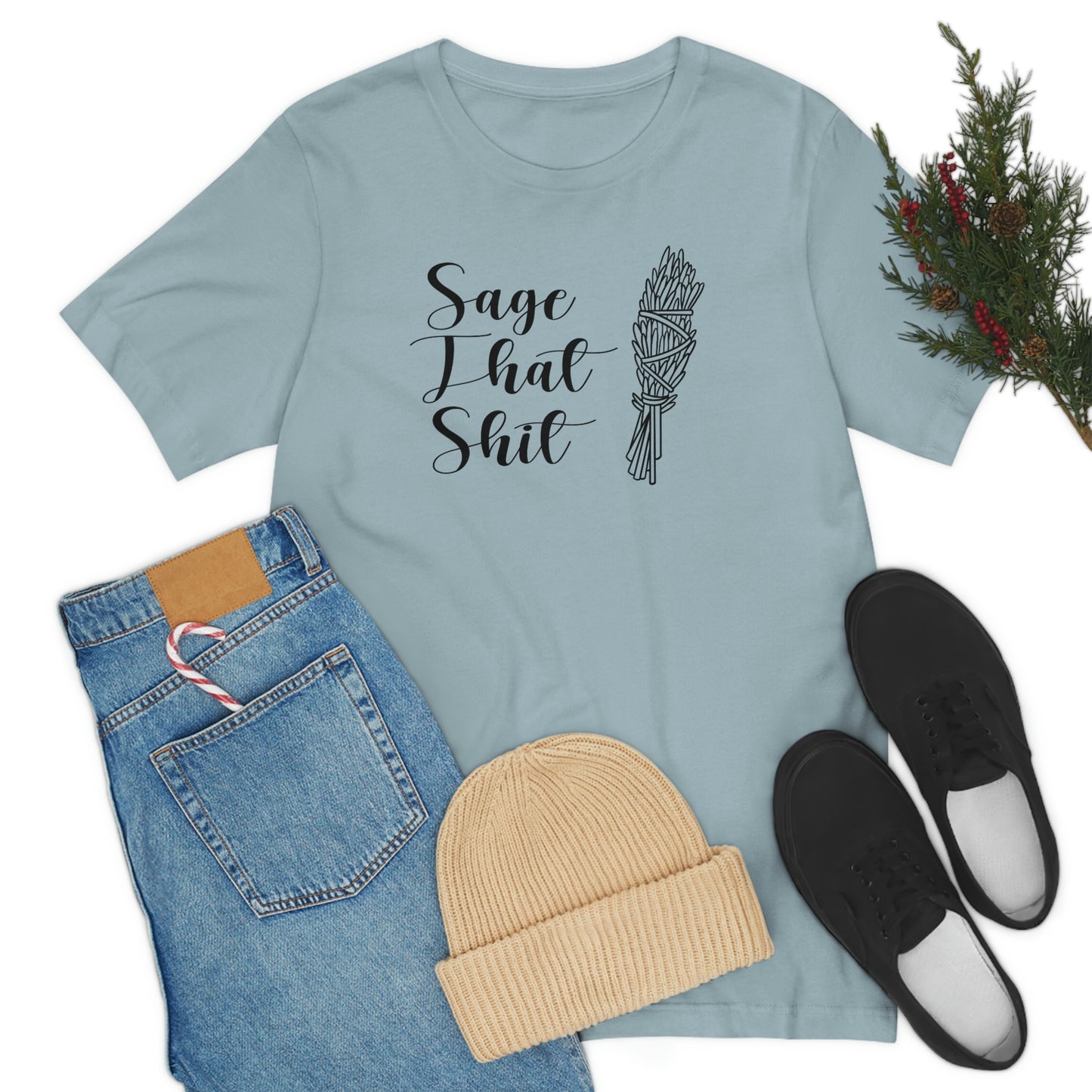 Sage That Black Font Unisex Jersey Short Sleeve Tee