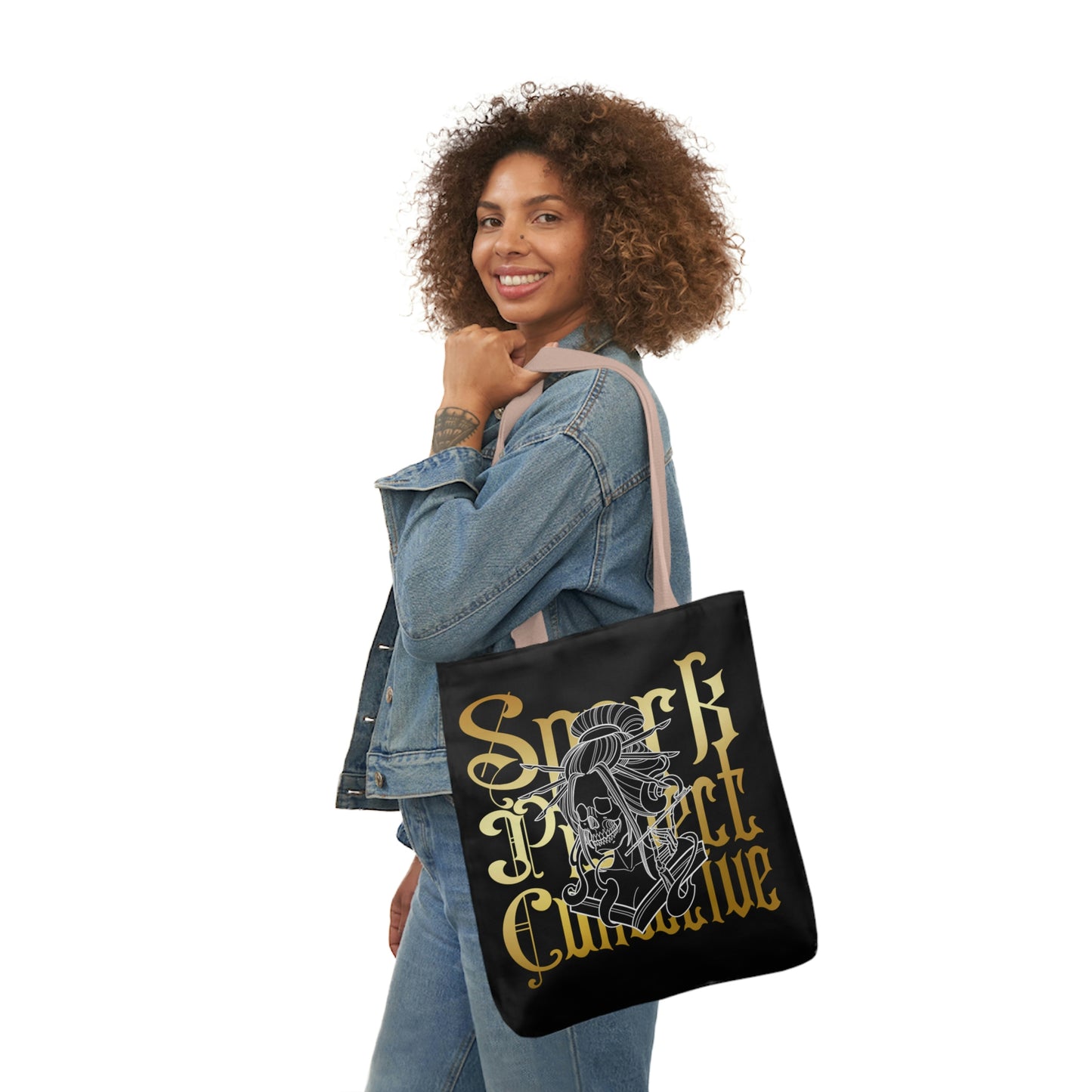 Japanese Spark AOP Polyester Canvas Tote Bag