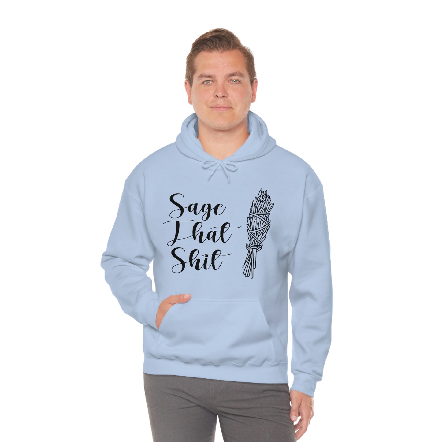 Sage That Black Font Unisex Heavy Blend™ Hooded Sweatshirt