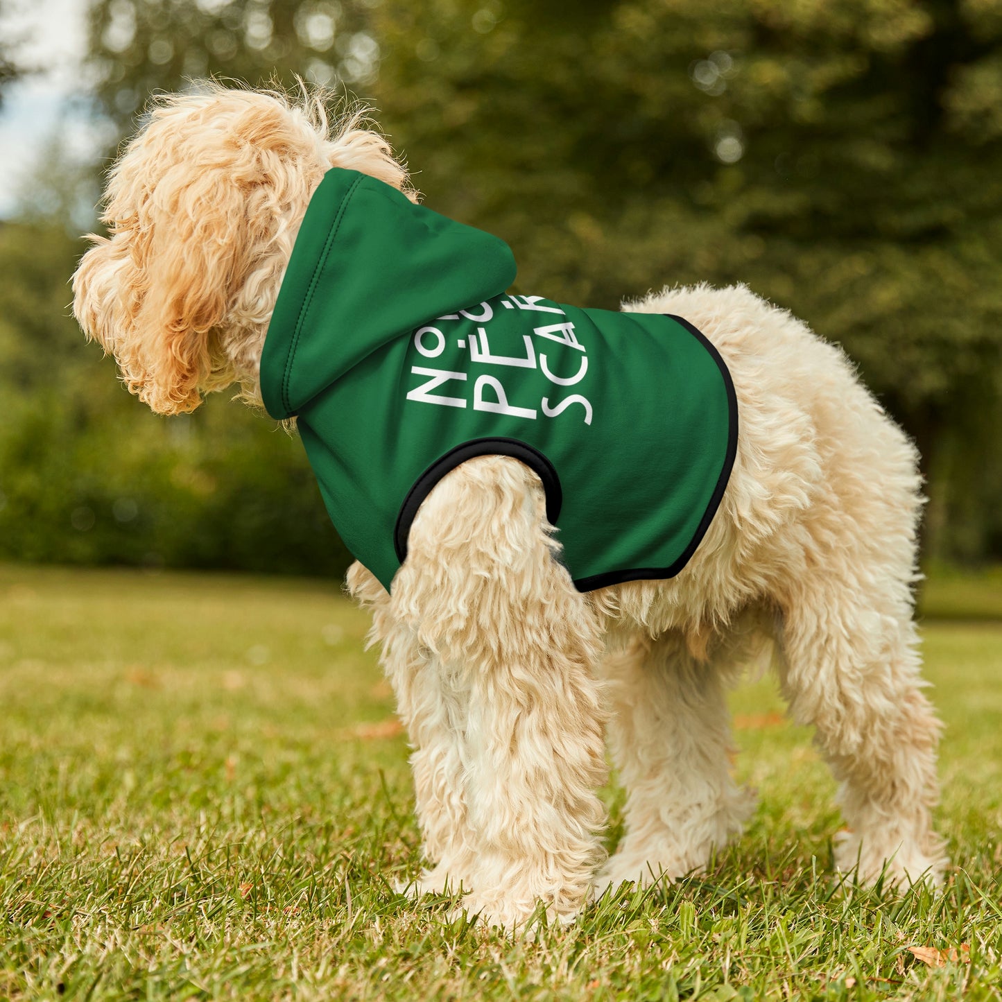 Normal People Scare Me Dark Green Dog Hoodie