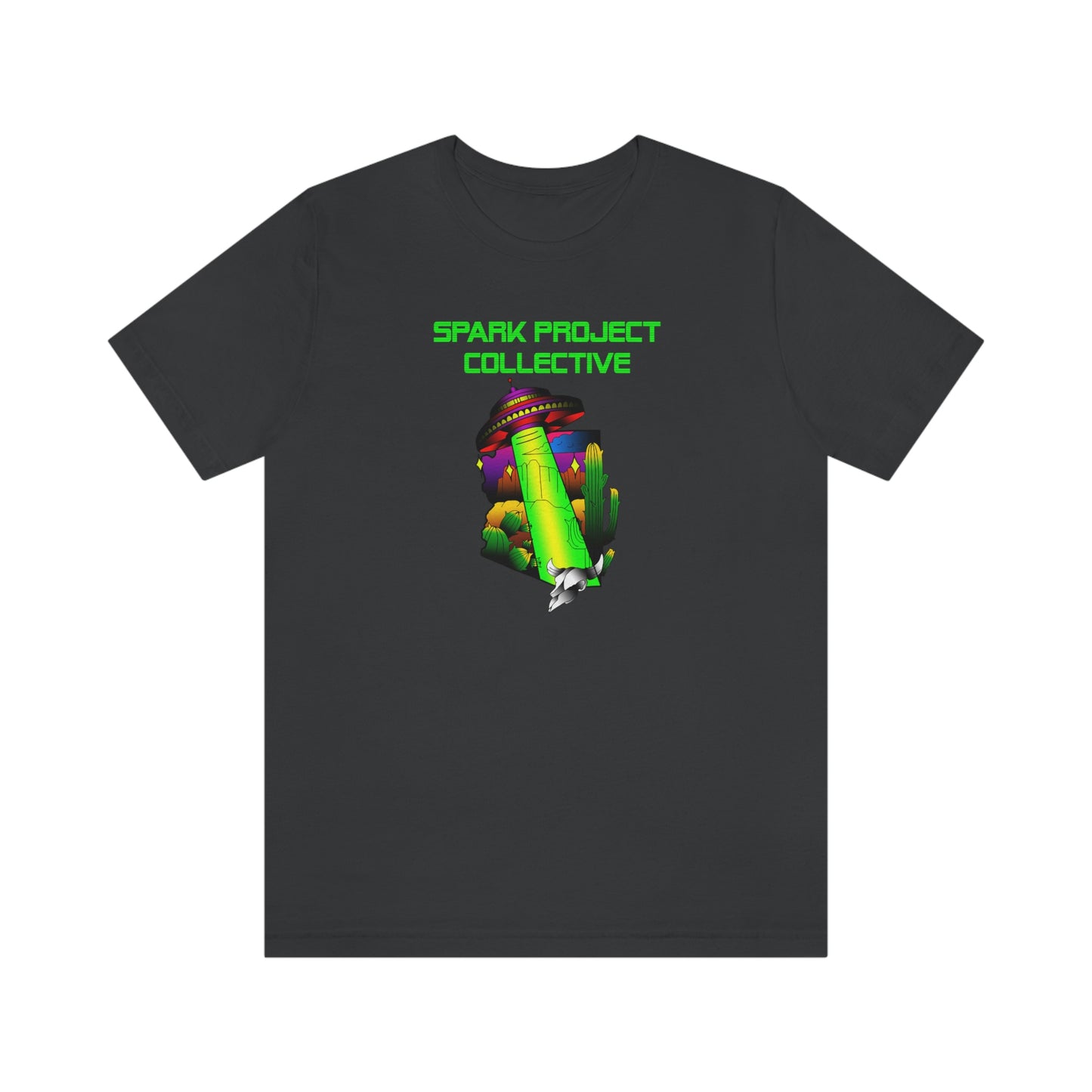 UFO Spark Green Font unisex jersey short sleeve tee