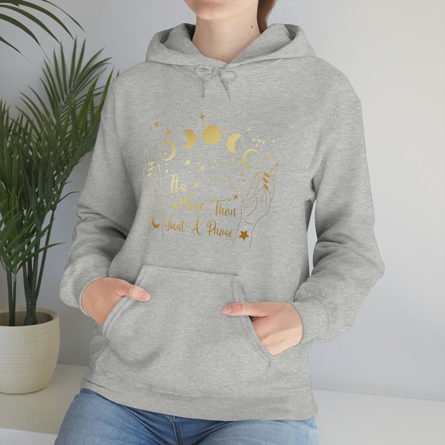 It's Not Just A Phase Gold Font Unisex Heavy Blend™ Hooded Sweatshirt