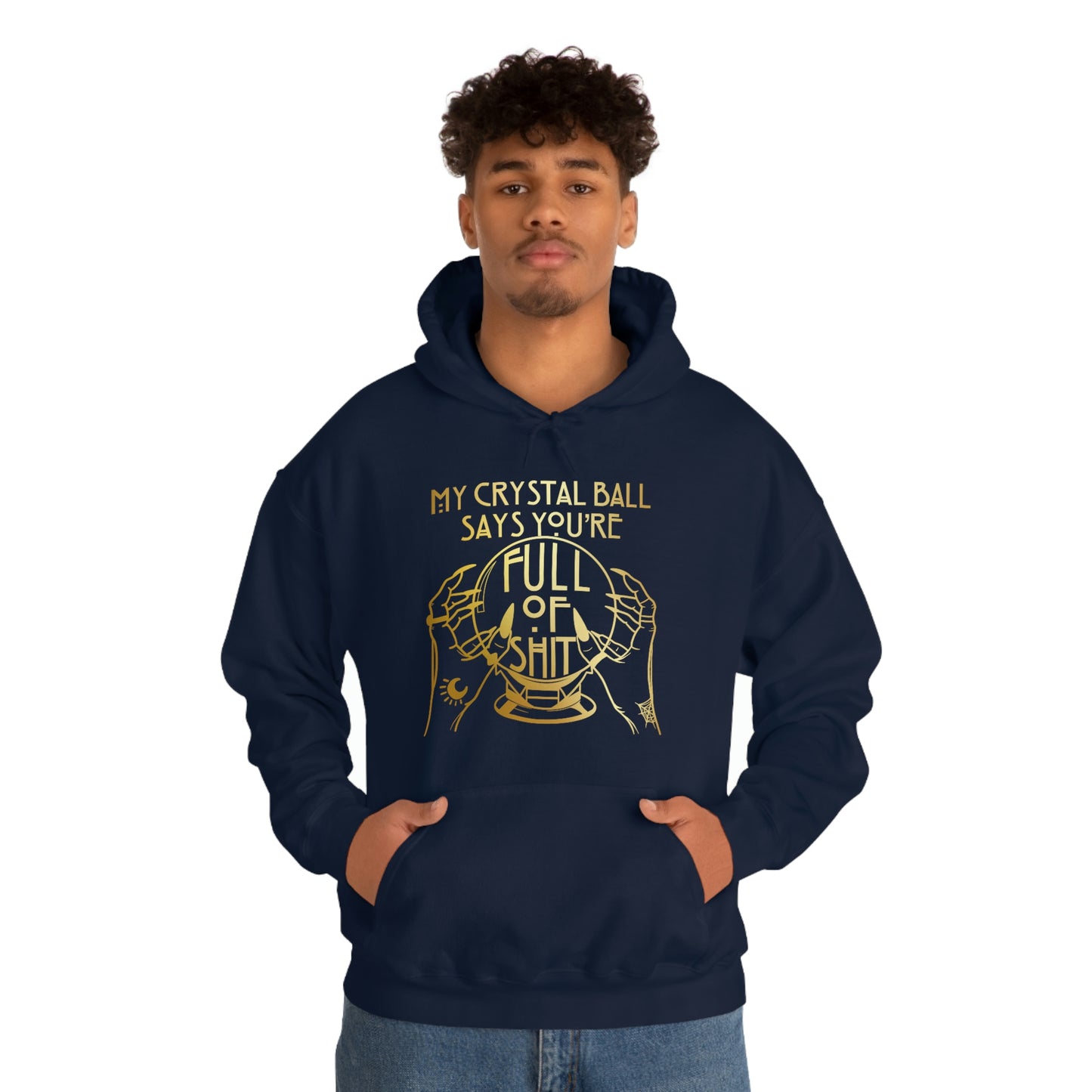 My Crystal Ball Gold Font Unisex Heavy Blend™ Hooded Sweatshirt