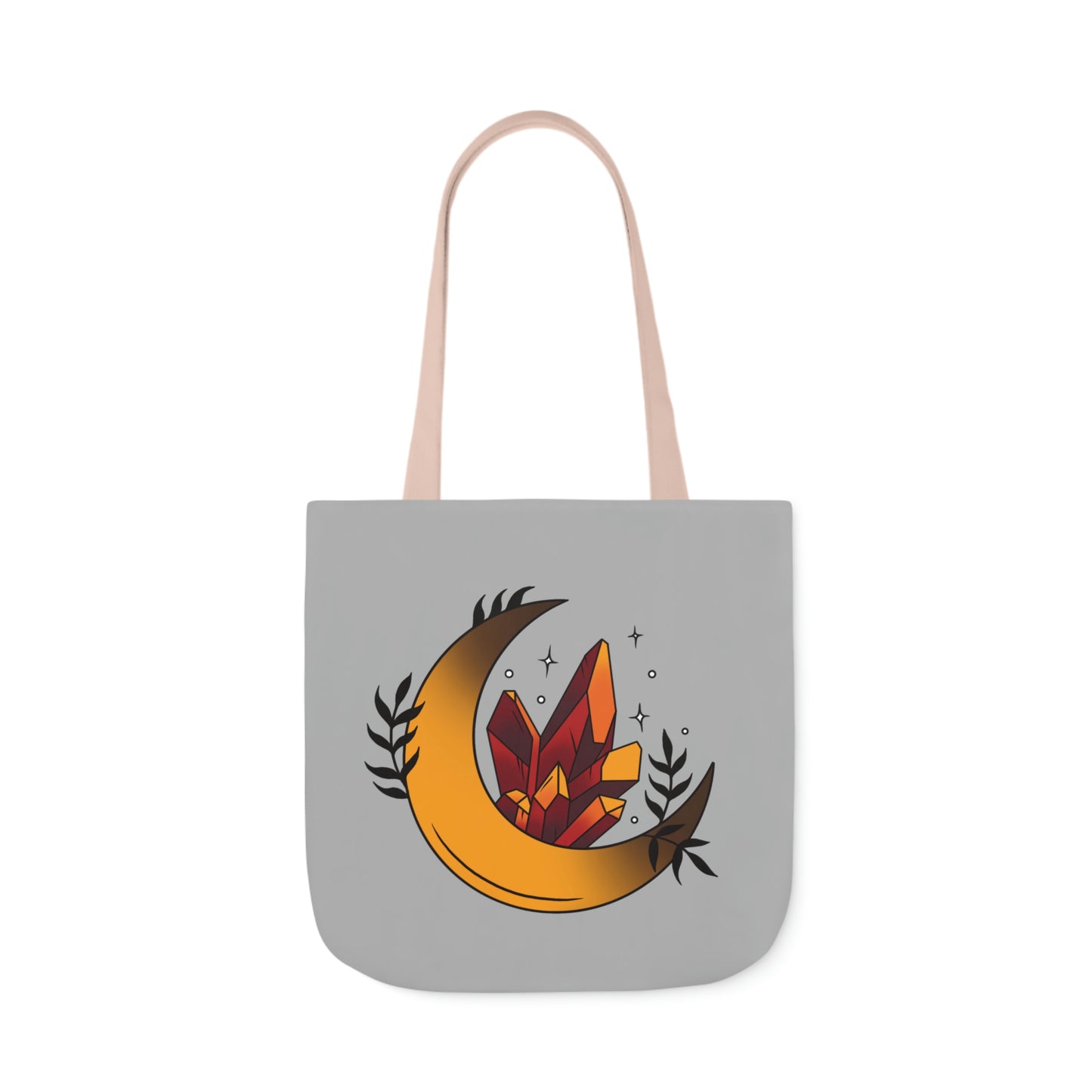 Moon and Orange Crystal AOP Polyester Canvas Tote Bag