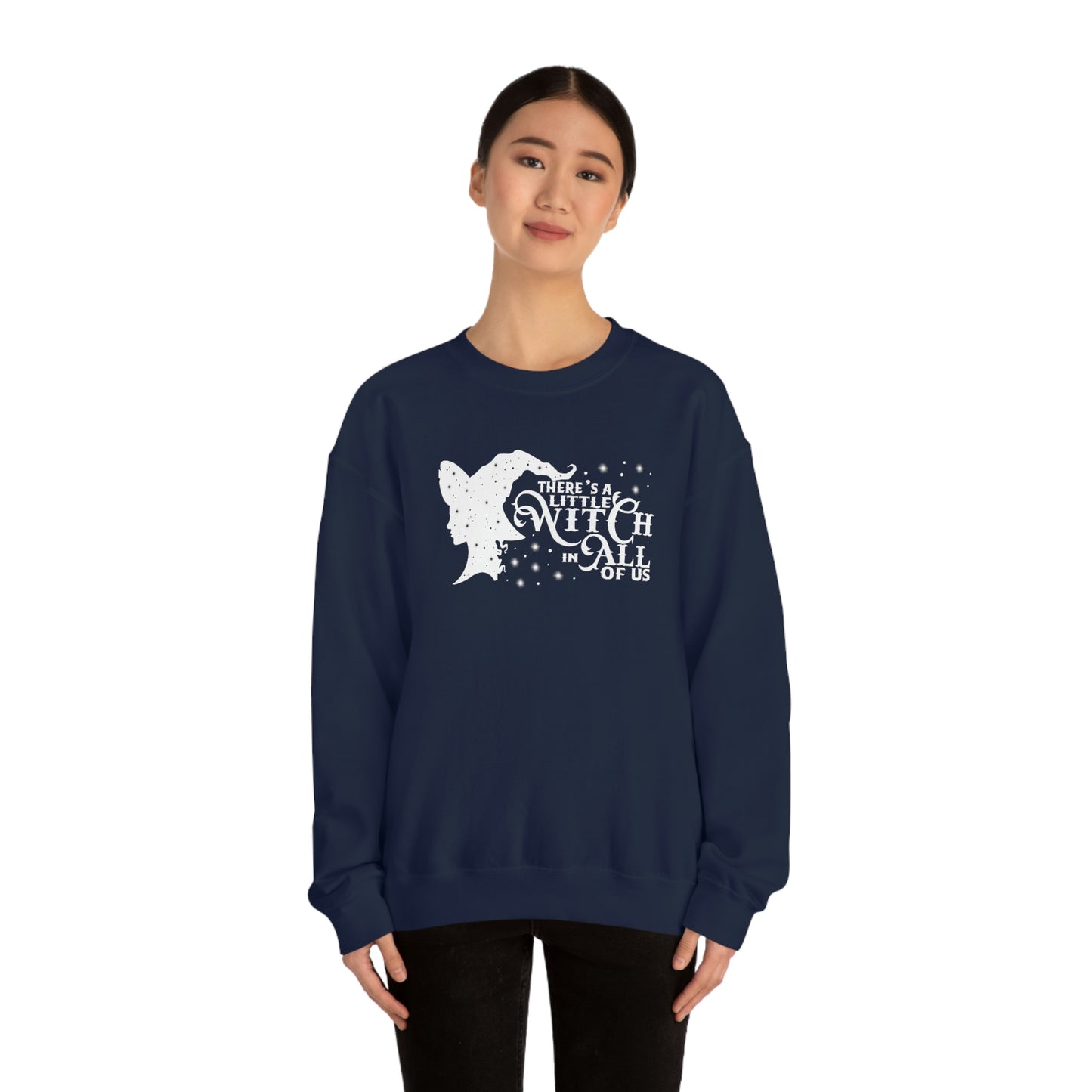 Witch in All of Us White Font unisex heavy blend crewneck sweatshirt