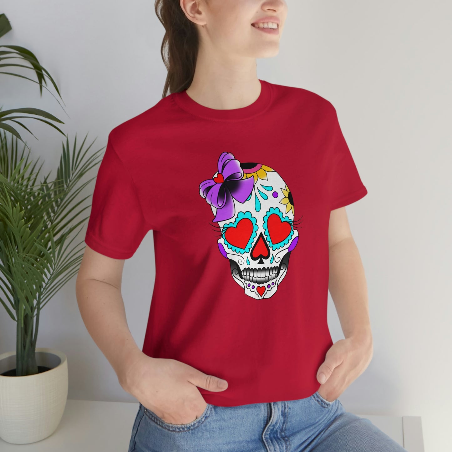 Lady Day of the Dead Unisex Jersey Short Sleeve Tee