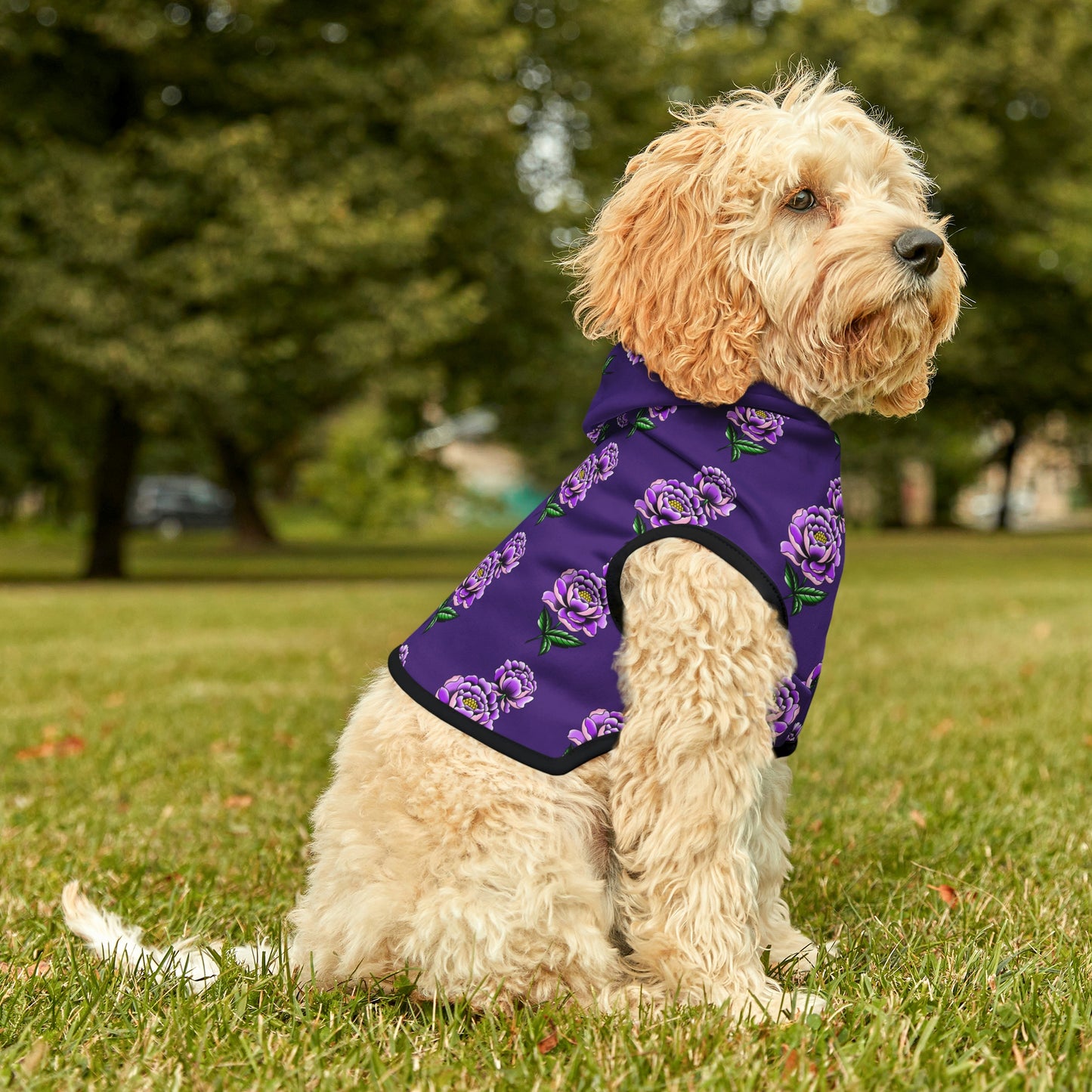 Flower Pattern Dog Hoodie