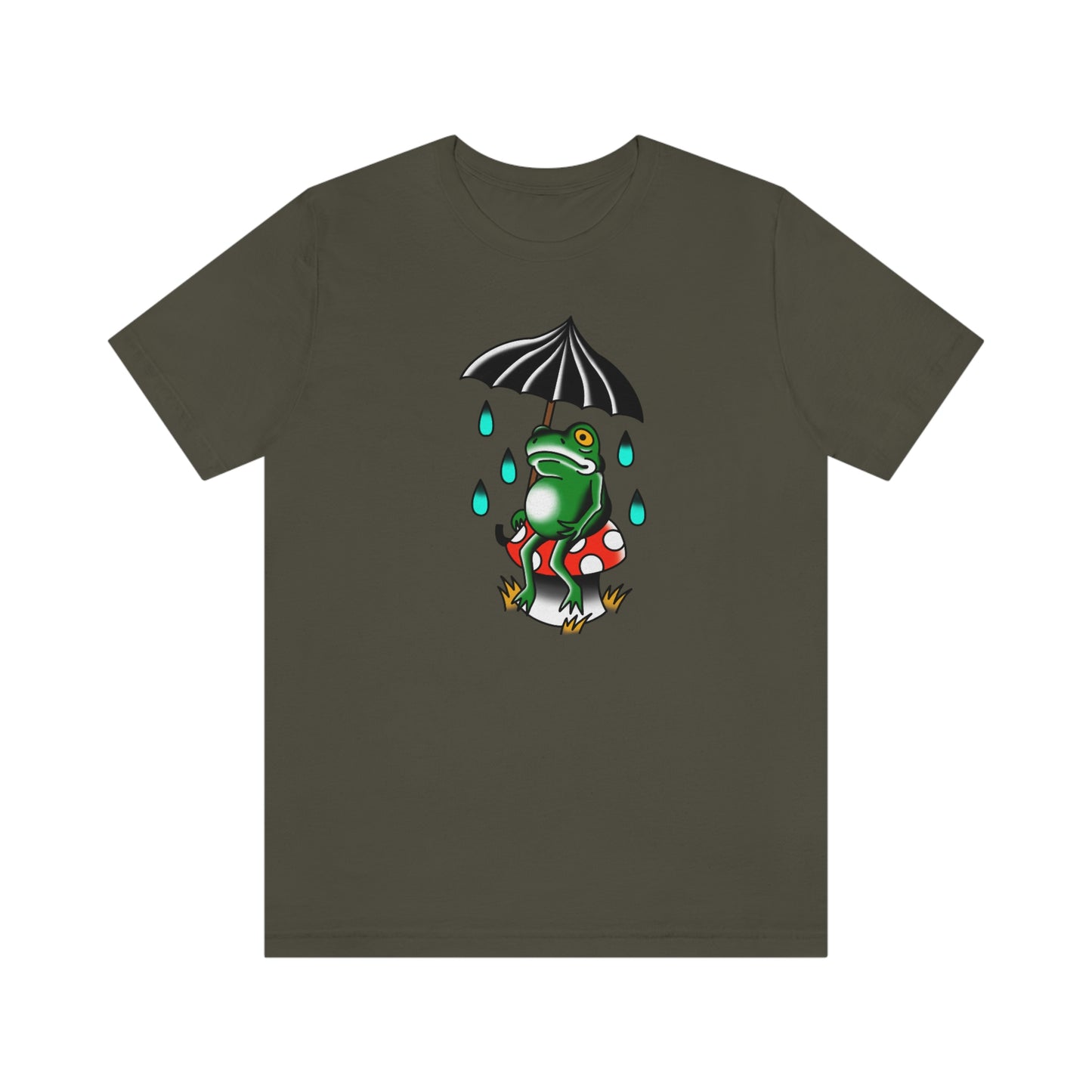 Rainy Day Frog Unisex Jersey Short Sleeve Tee