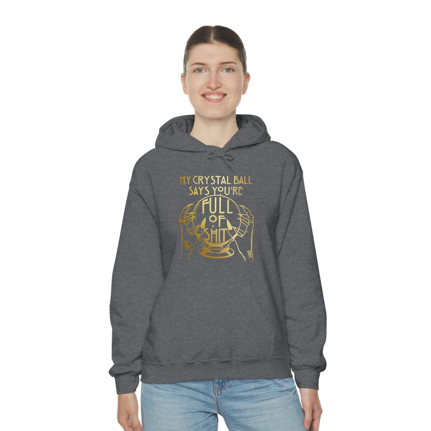 My Crystal Ball Gold Font Unisex Heavy Blend™ Hooded Sweatshirt