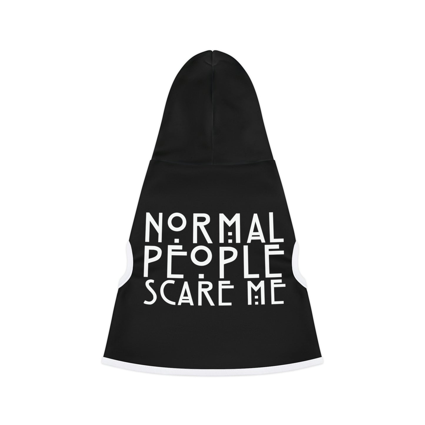 Normal People Scare Me Black Dog Hoodie