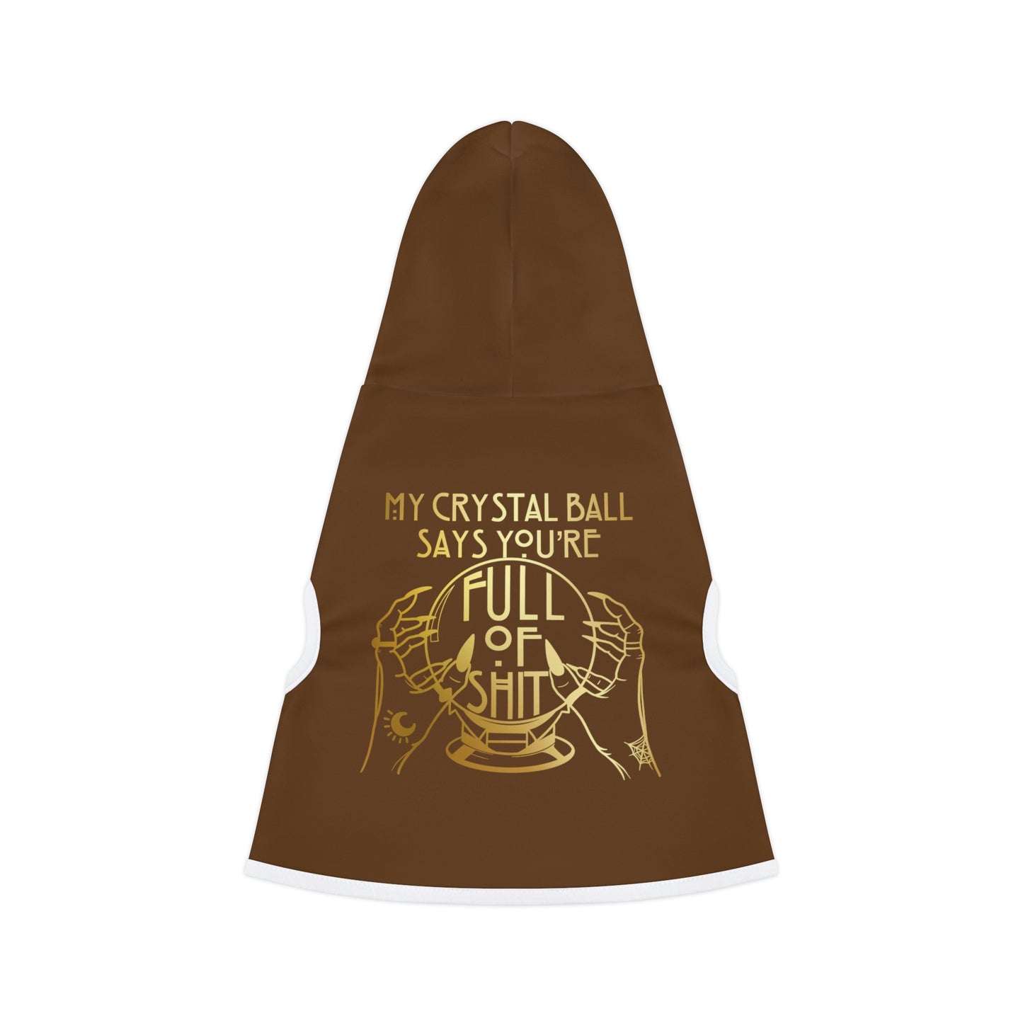 My Crystal Ball Dk Brown Dog Hoodie