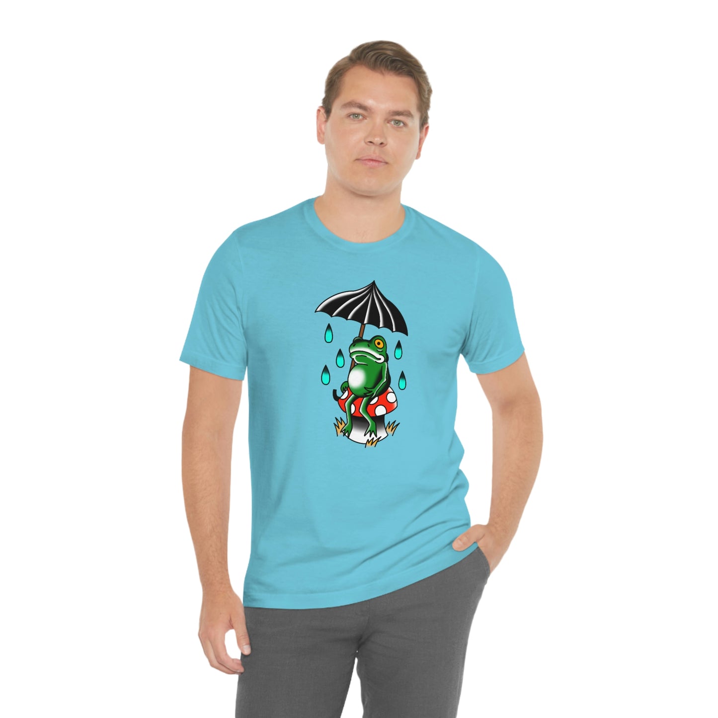 Rainy Day Frog Unisex Jersey Short Sleeve Tee