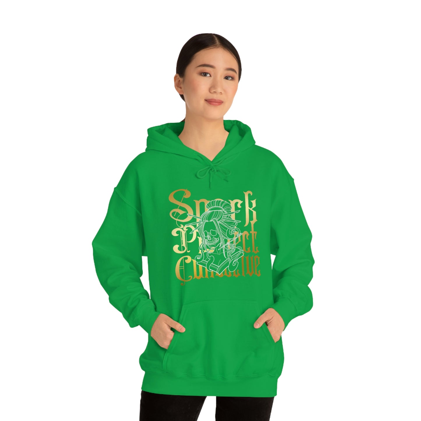 Japanese Spark Gold Font Unisex Heavy Blend™ Hooded Sweatshirt