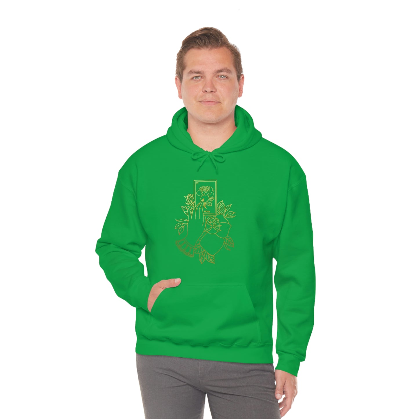 Rosa Card Gold Lines Unisex Heavy Blend™ Hooded Sweatshirt