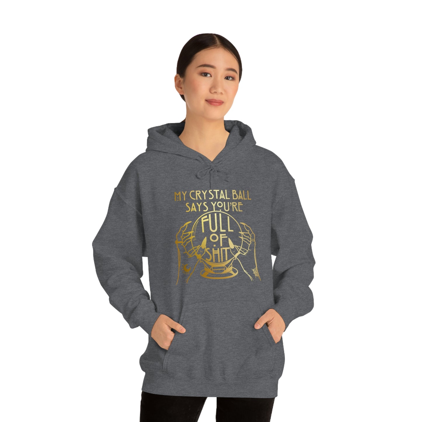 My Crystal Ball Gold Font Unisex Heavy Blend™ Hooded Sweatshirt