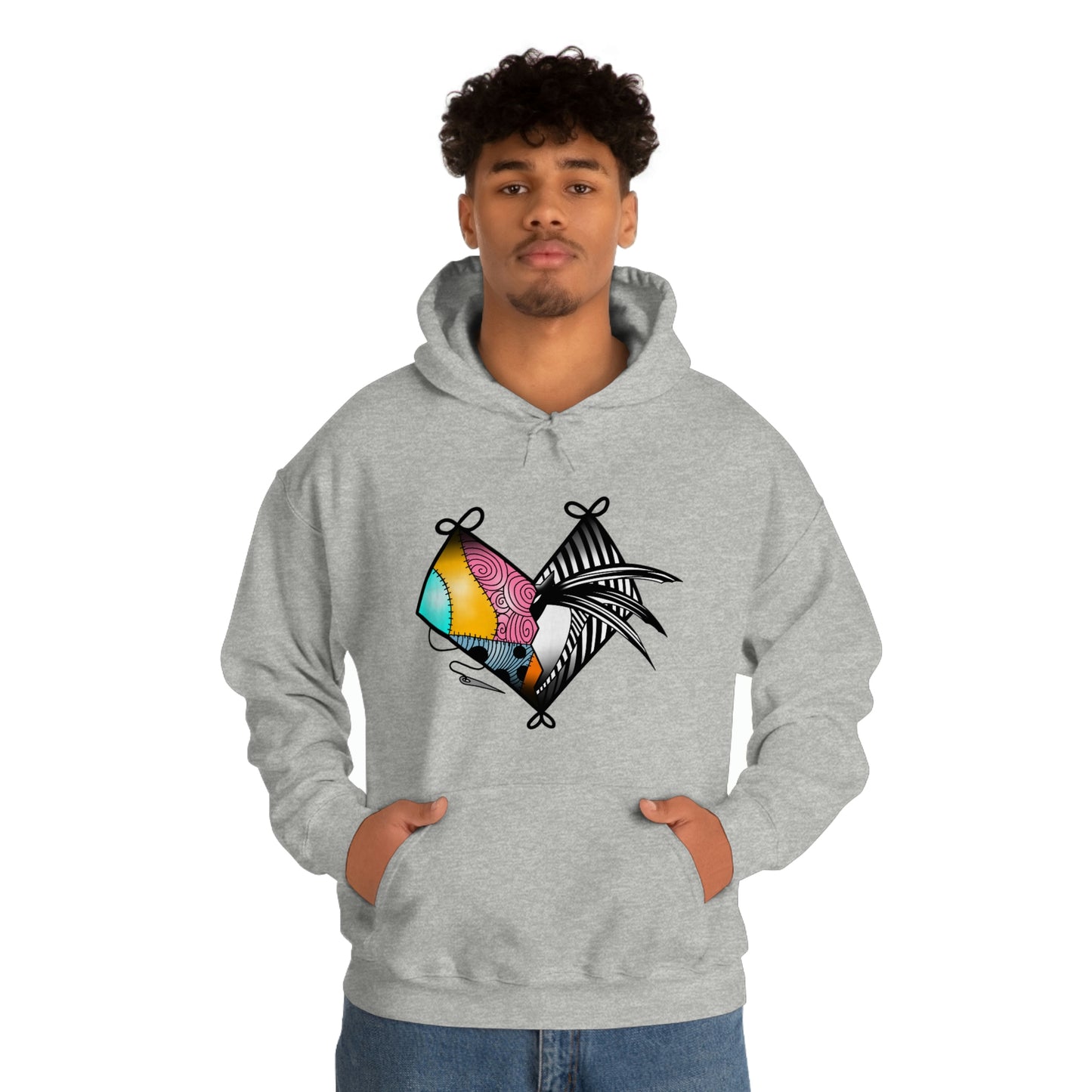 Jack and Sally Heart Unisex Heavy Blend™ Hooded Sweatshirt