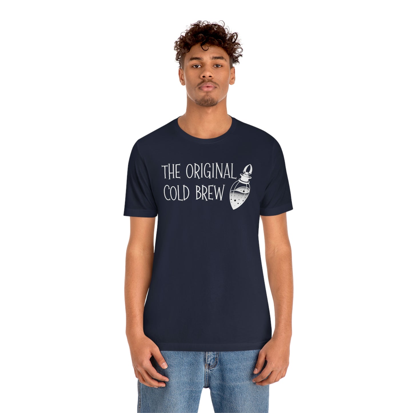 The Original Cold Brew White Font Unisex Jersey Short Sleeve Tee