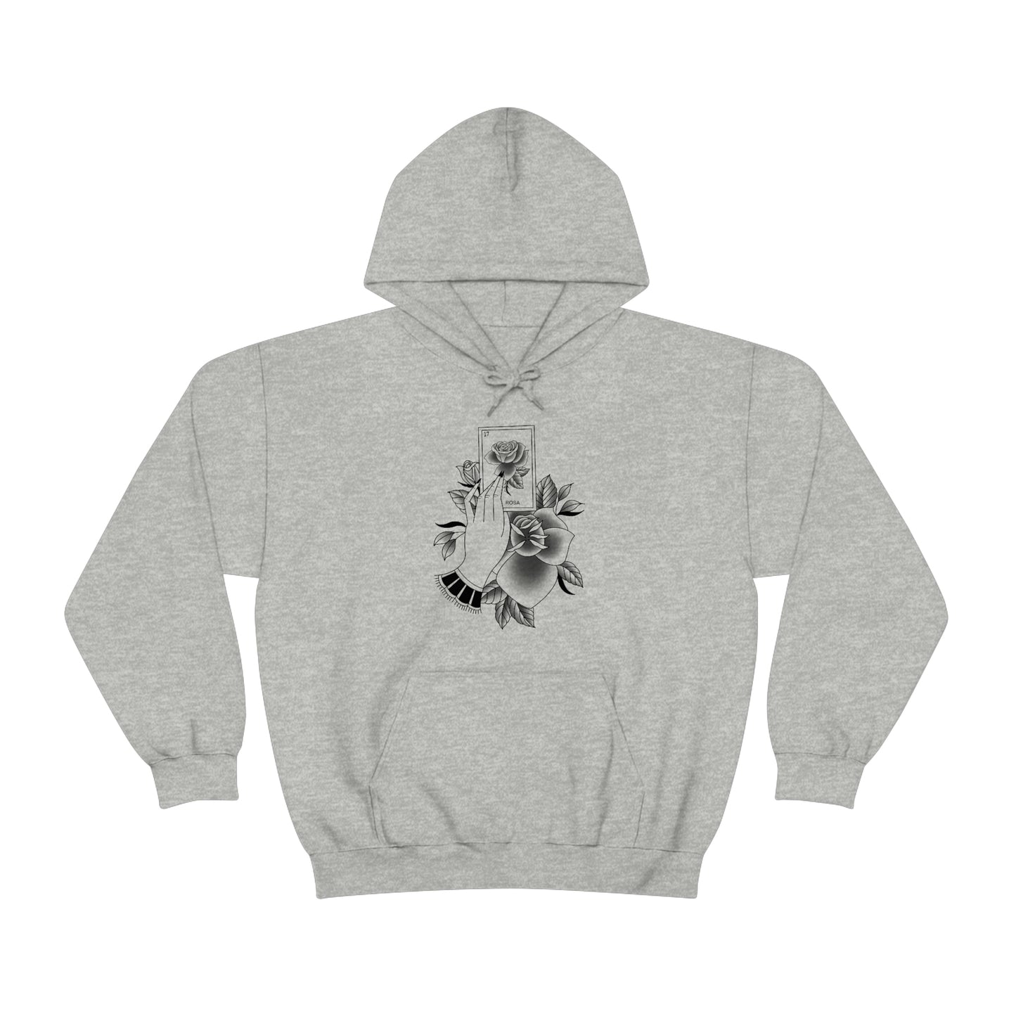 Rosa Card Black Shaded Unisex Heavy Blend™ Hooded Sweatshirt