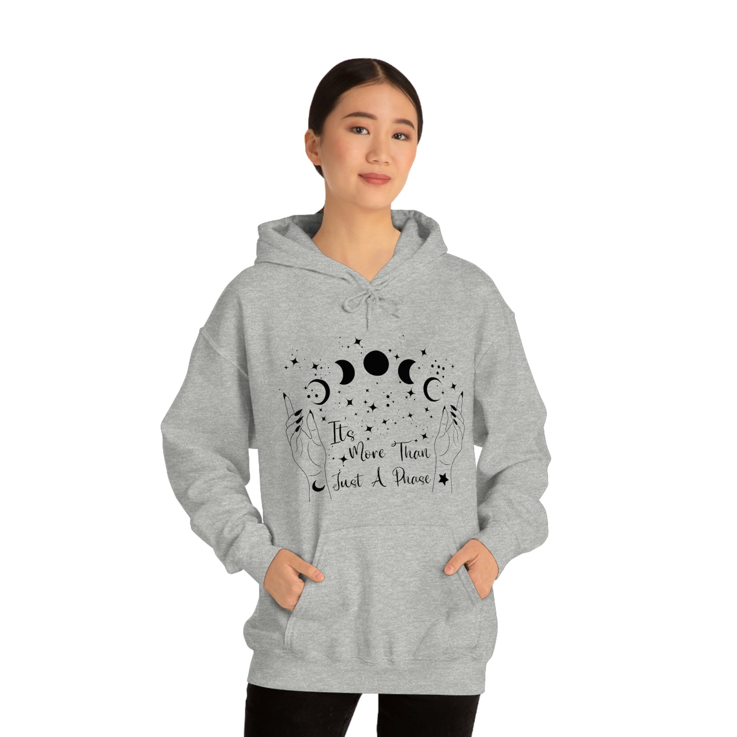 It's Not Just A Phase Black Font Unisex Heavy Blend™ Hooded Sweatshirt