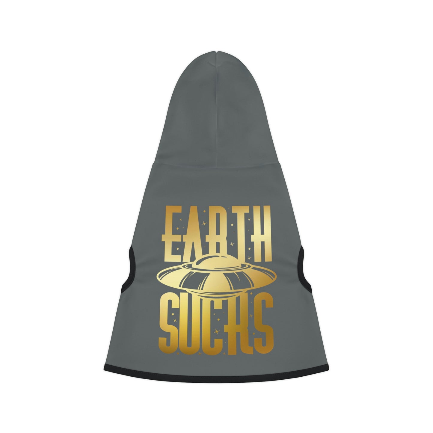 Earth Sucks Dk Grey Dog Hoodie