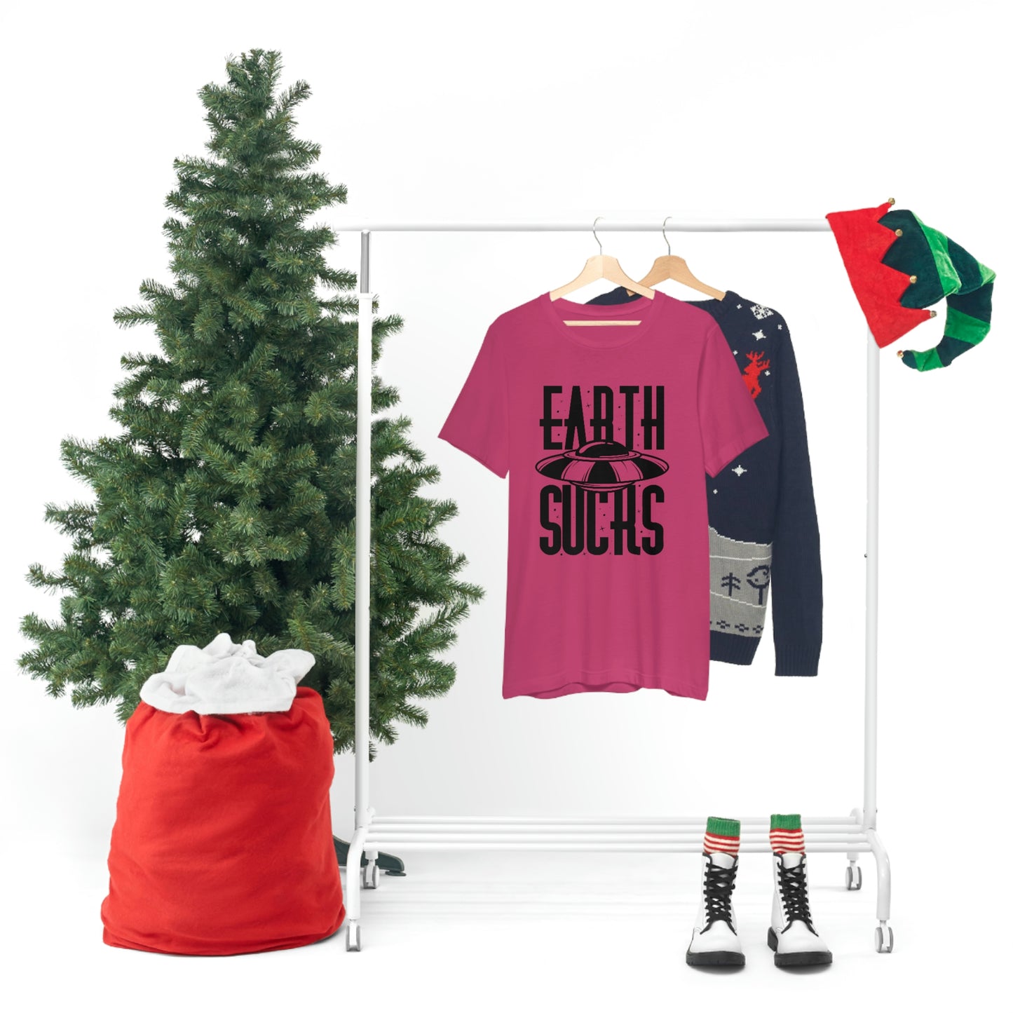 Earth Sucks Black Font Unisex Jersey Short Sleeve Tee