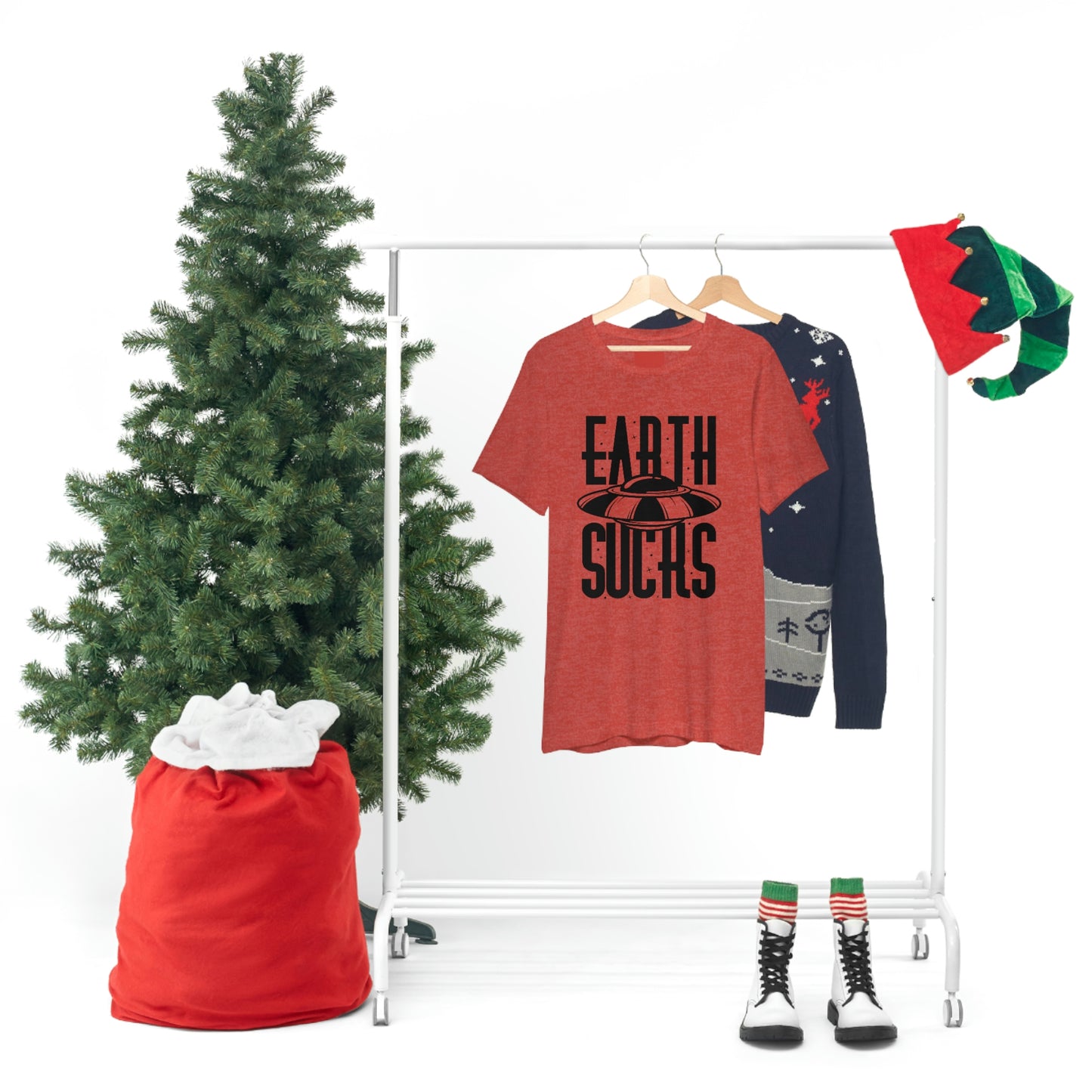 Earth Sucks Black Font Unisex Jersey Short Sleeve Tee