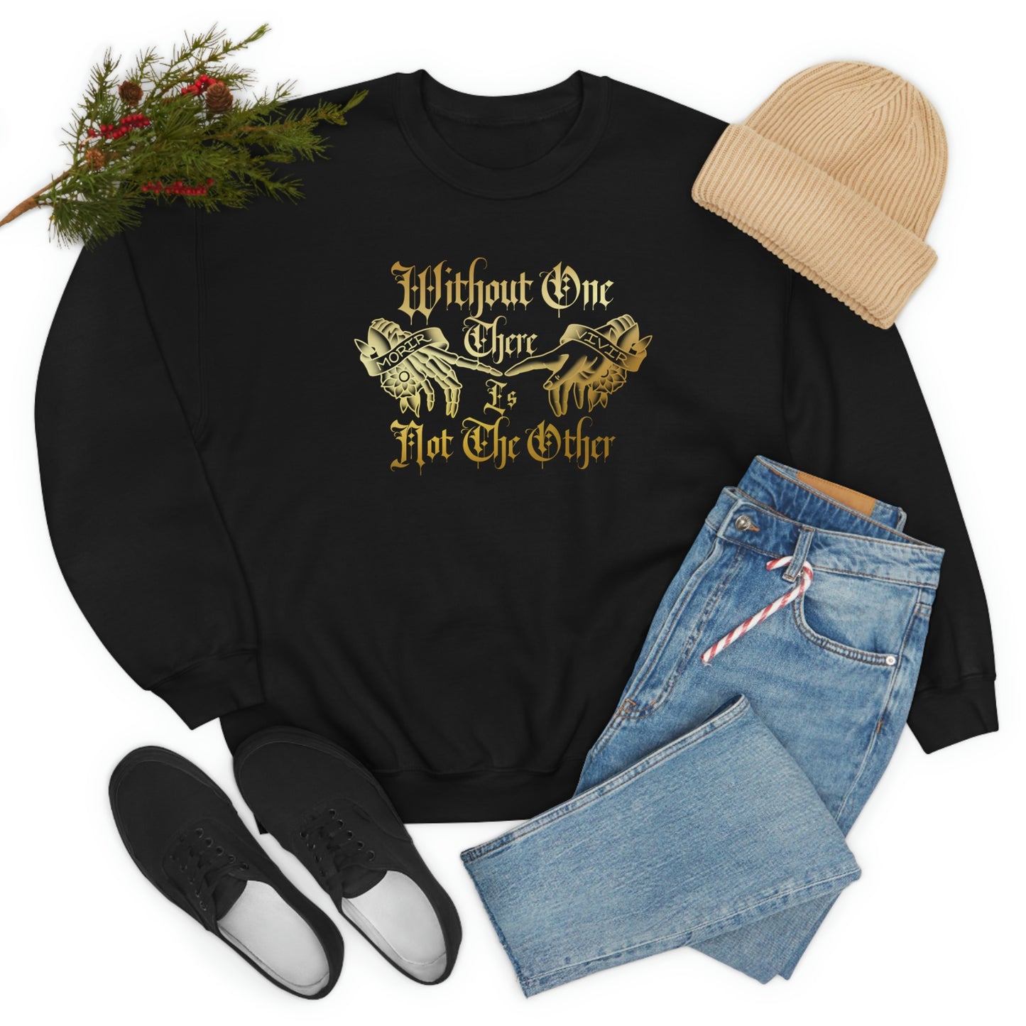 Without One There is Not The Other Gold Font unisex heavy blend crewneck sweatshirt