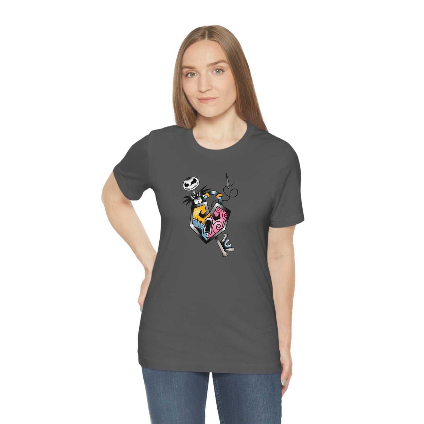 Jack and Sally Lock and Key Unisex Jersey Short Sleeve Tee