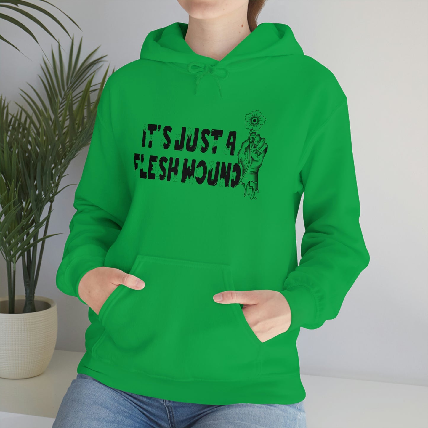 It's Just A Flesh Wound Unisex Heavy Blend™ Hooded Sweatshirt