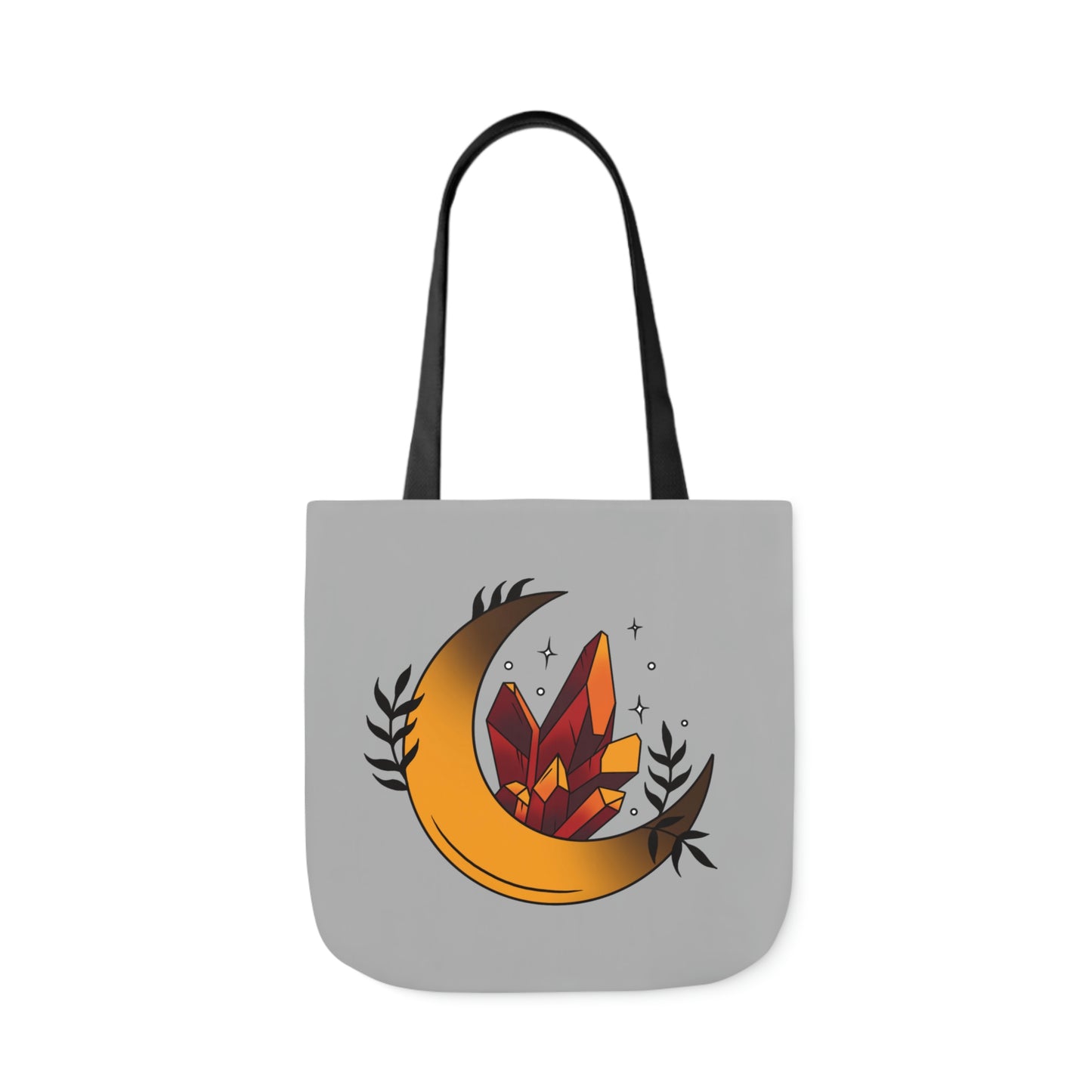 Moon and Orange Crystal AOP Polyester Canvas Tote Bag