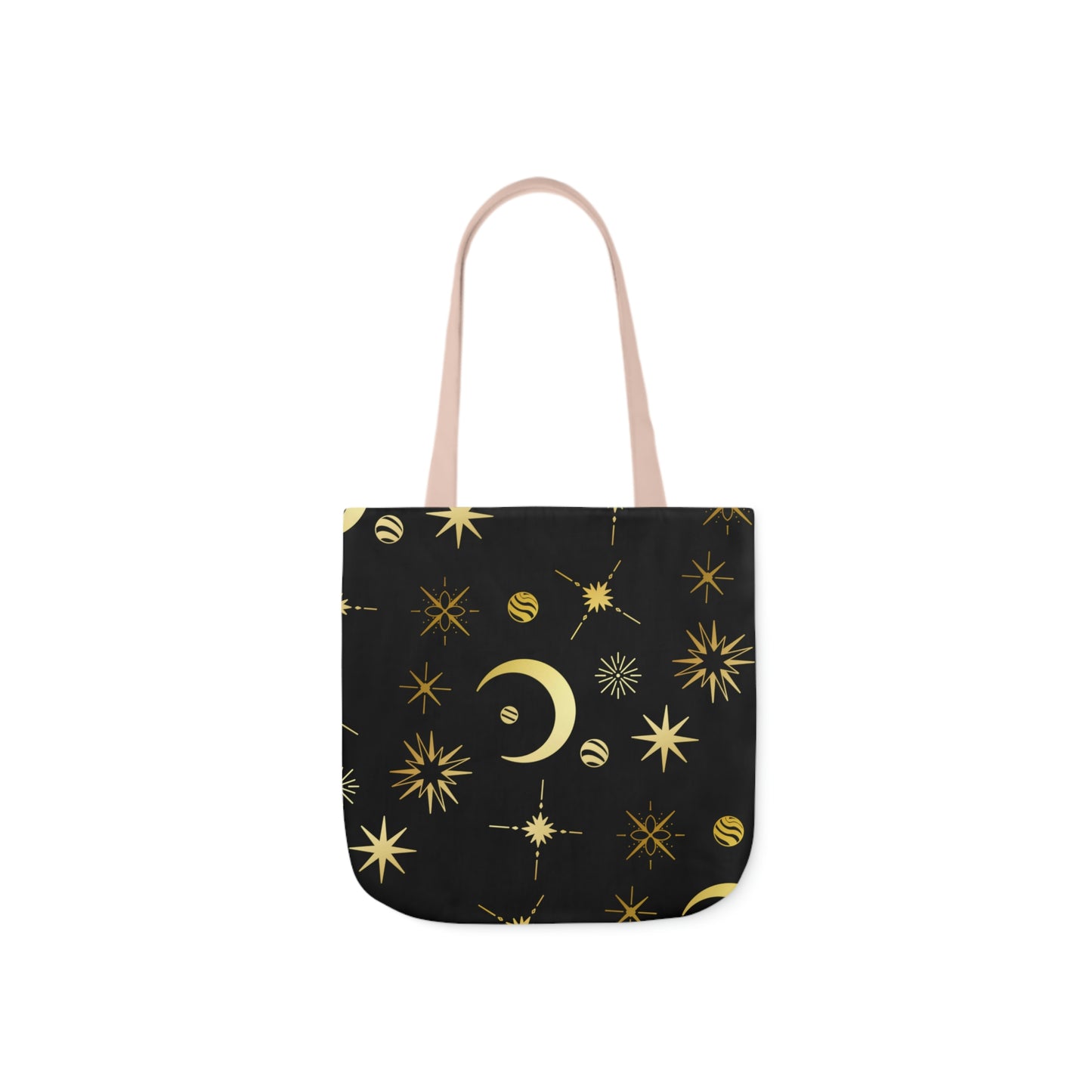 Moon and Stars AOP Polyester Canvas Tote Bag