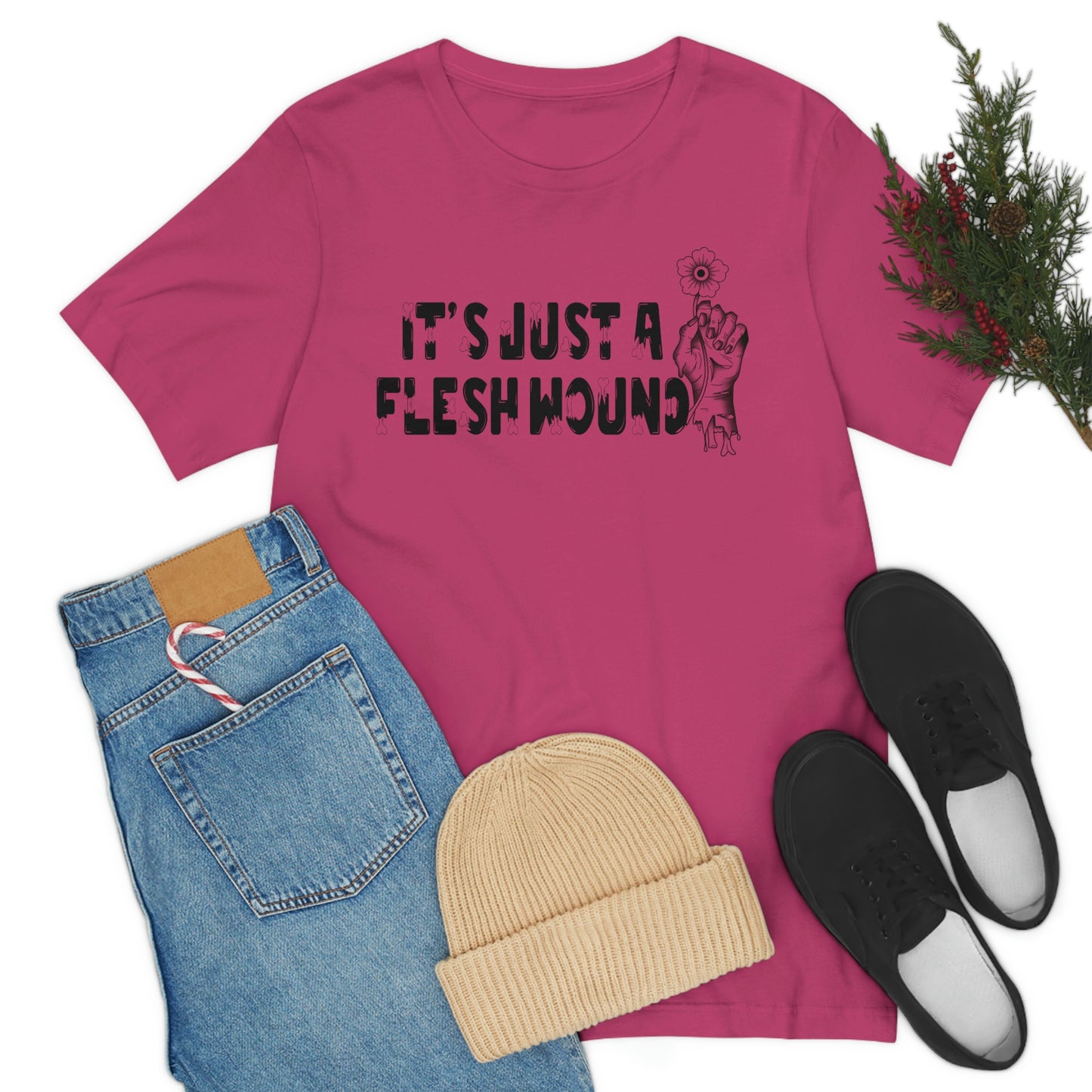 It's Just A Flesh Wound Unisex Jersey Short Sleeve Tee