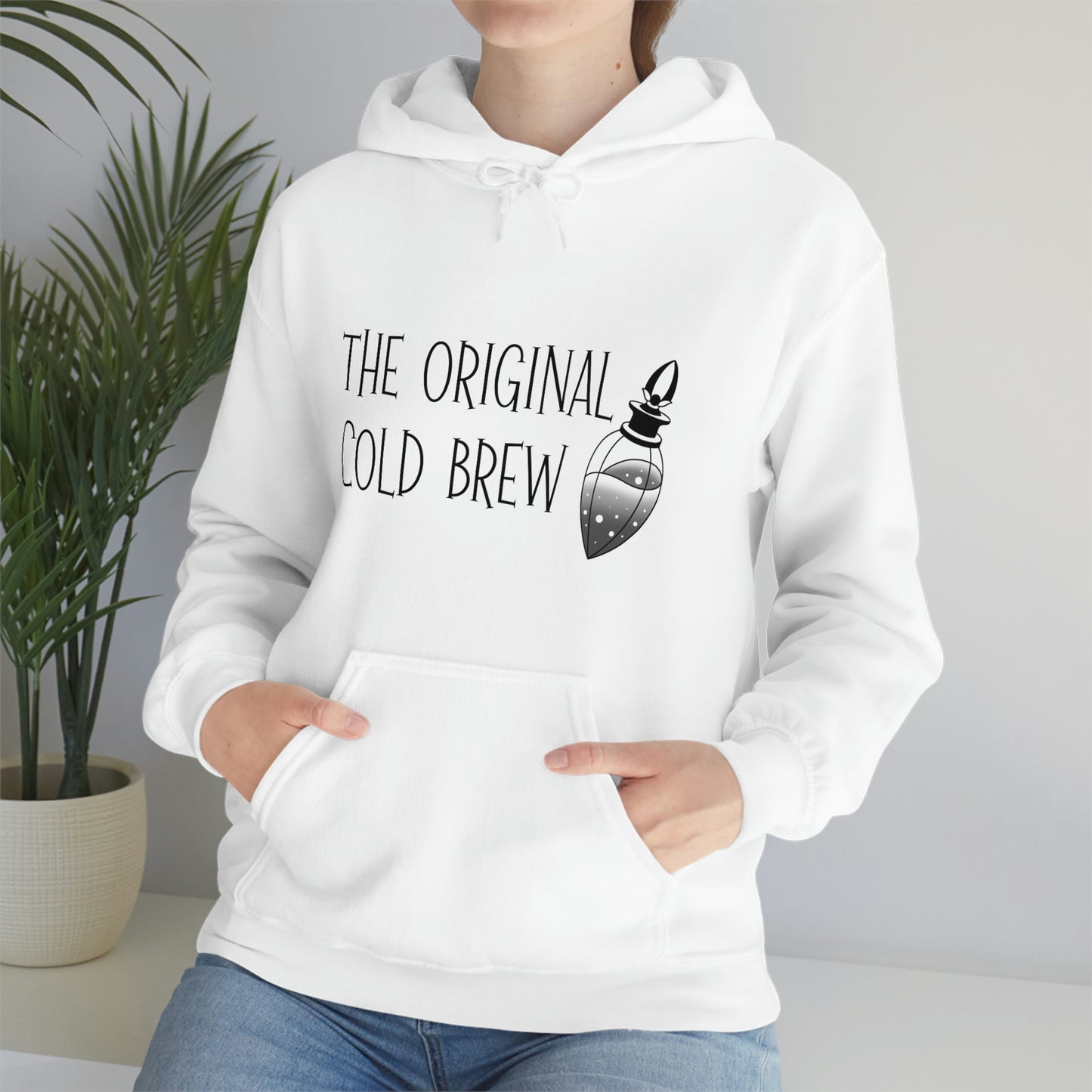 The Original Cold Brew Black Font Unisex Heavy Blend™ Hooded Sweatshirt