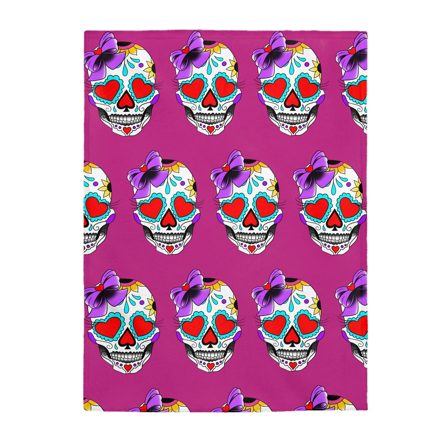 Lady Day of the Dead Velveteen Plush Blanket