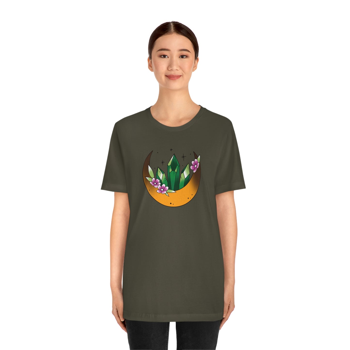 Green Crystal Unisex Jersey Short Sleeve Tee