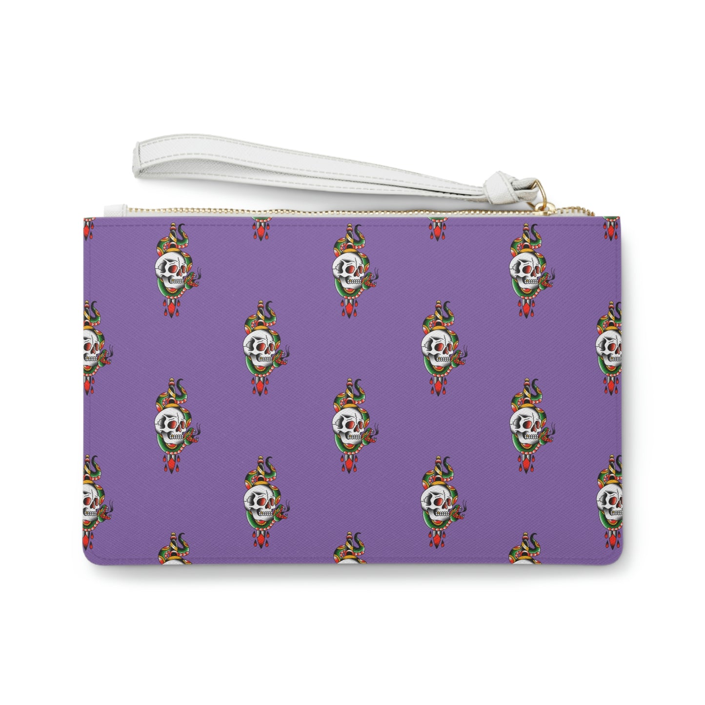 Snake and Dagger Purple Clutch Bag