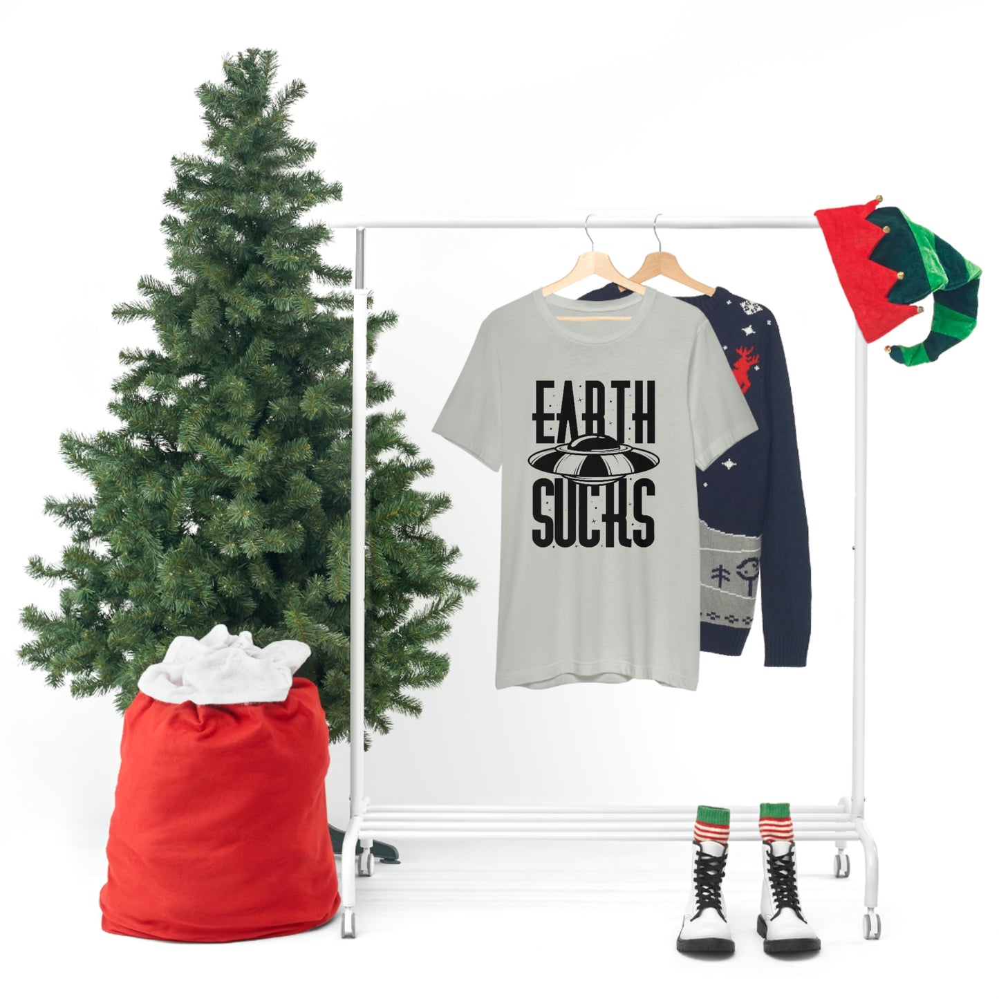 Earth Sucks Black Font Unisex Jersey Short Sleeve Tee