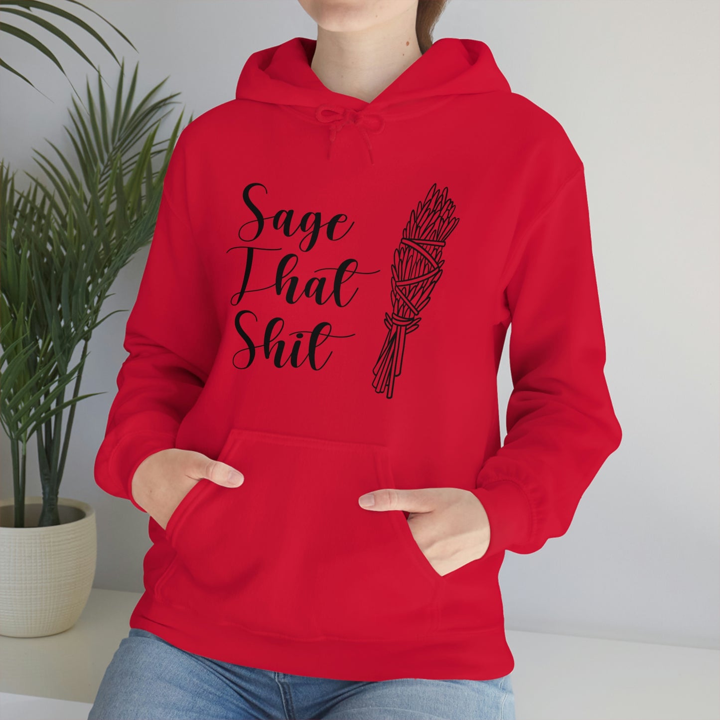 Sage That Black Font Unisex Heavy Blend™ Hooded Sweatshirt