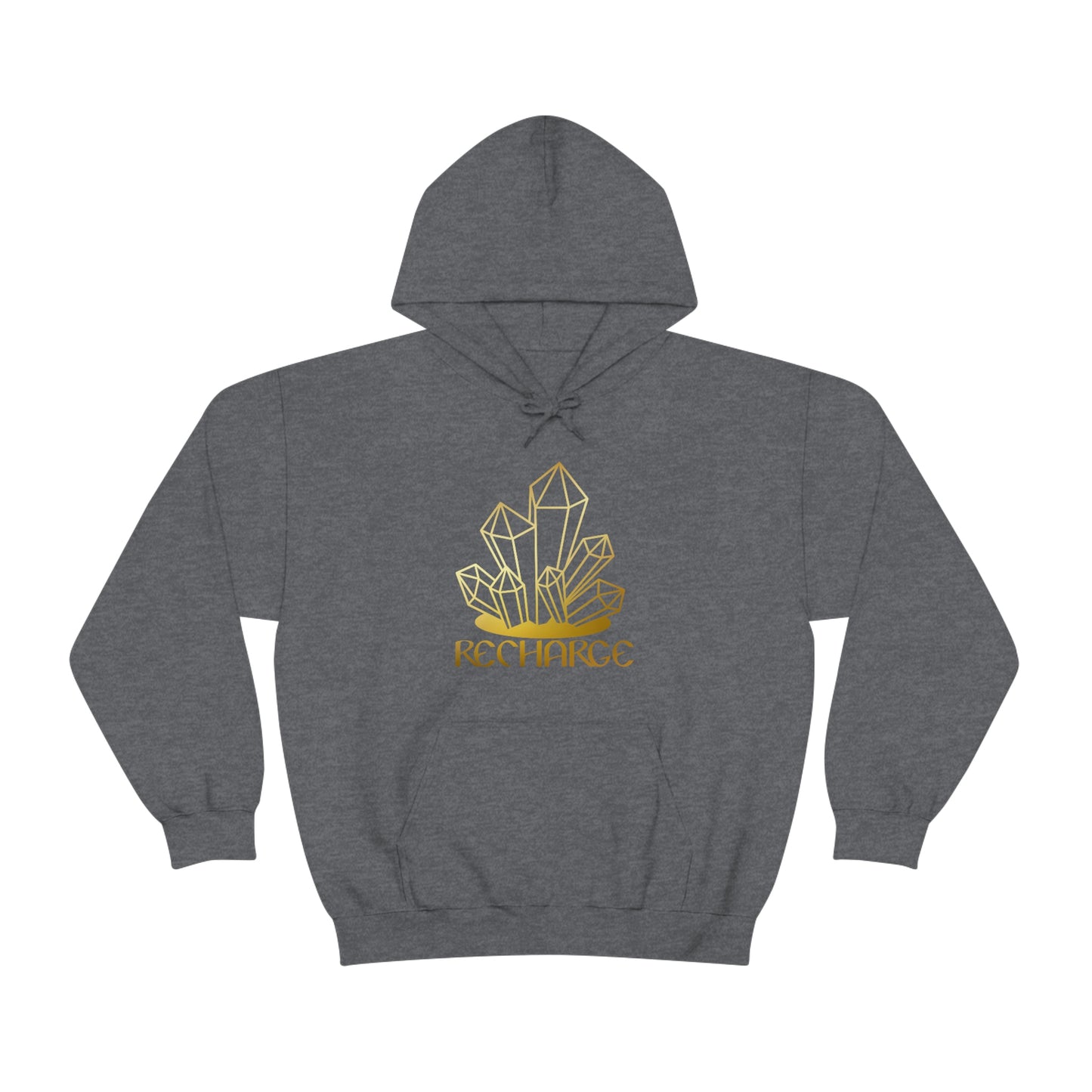 Recharge Gold Font Unisex Heavy Blend™ Hooded Sweatshirt