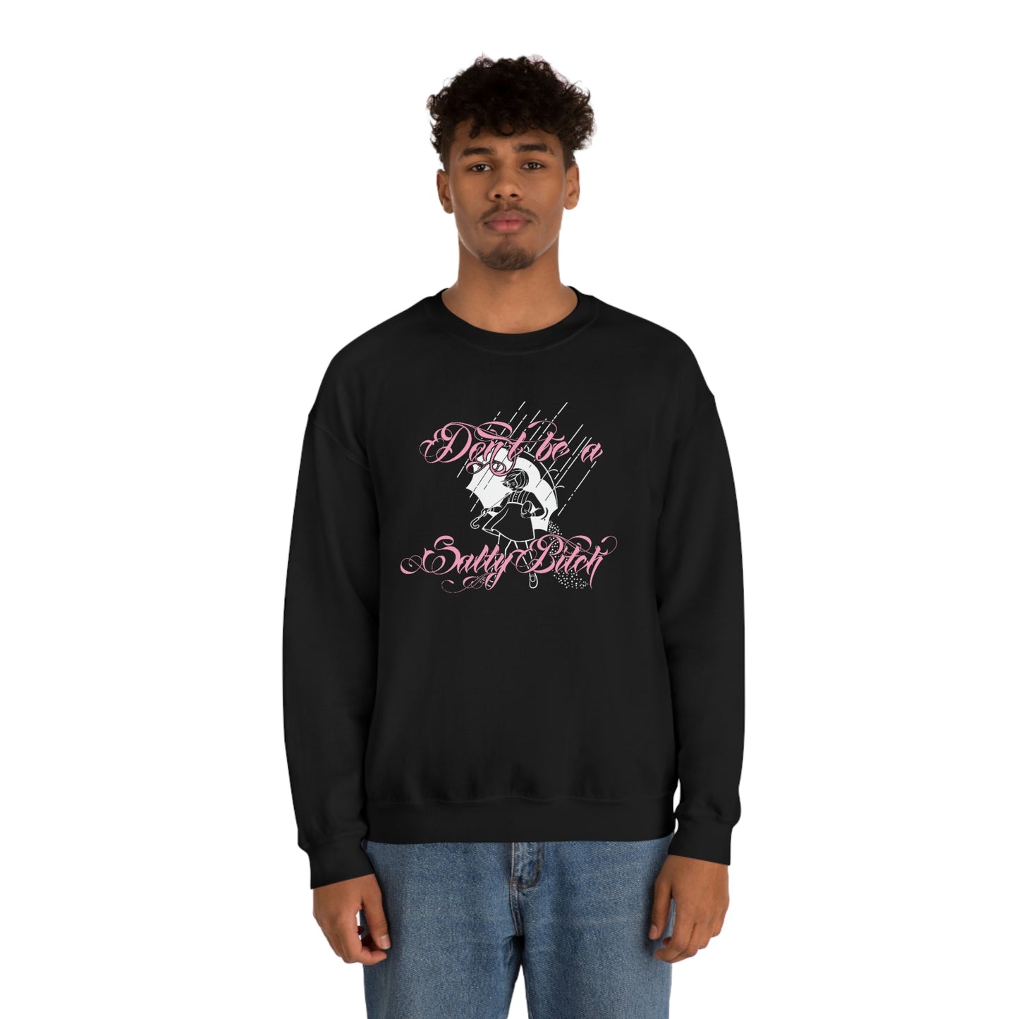 Don't Be Salty Pink and White unisex heavy blend crewneck sweatshirt