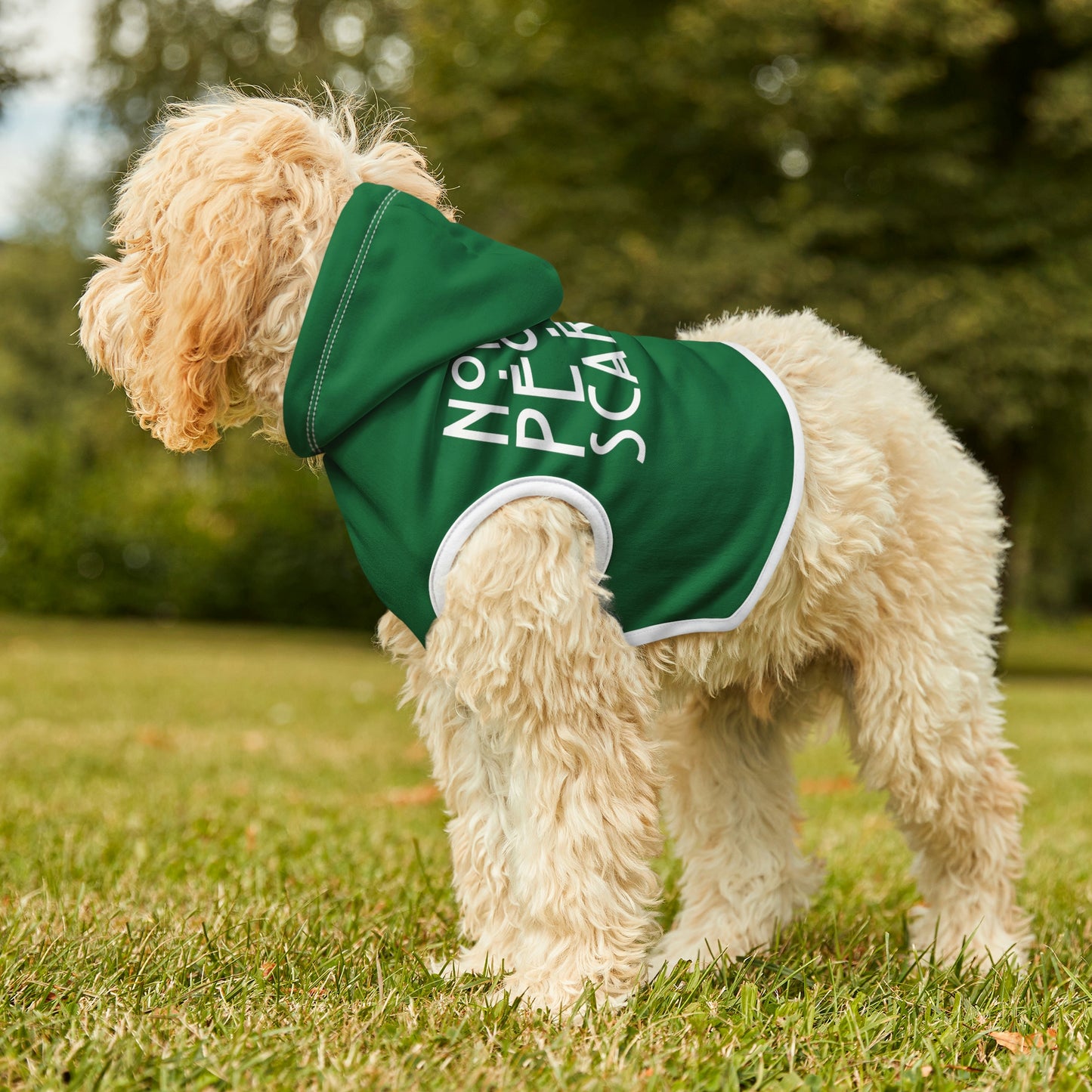 Normal People Scare Me Dark Green Dog Hoodie