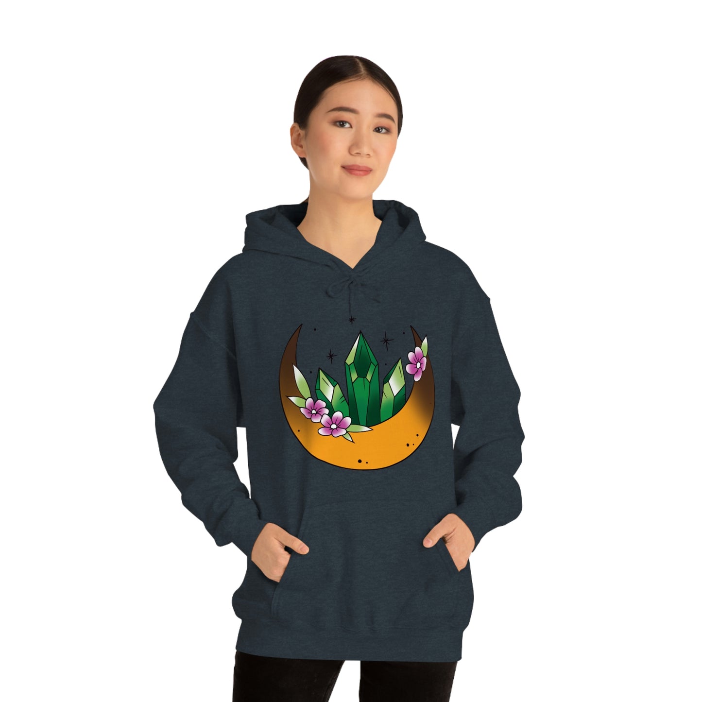 Green Crystal Unisex Heavy Blend™ Hooded Sweatshirt