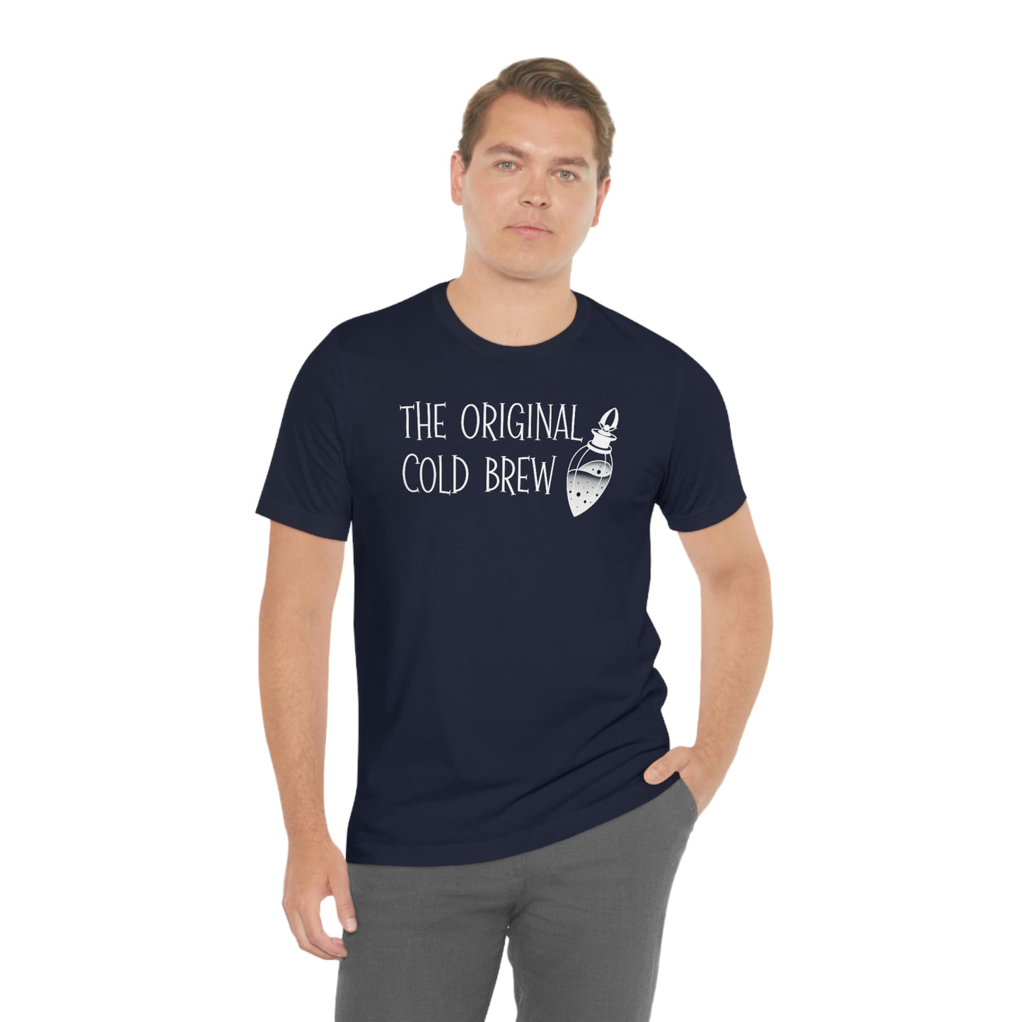 The Original Cold Brew White Font Unisex Jersey Short Sleeve Tee