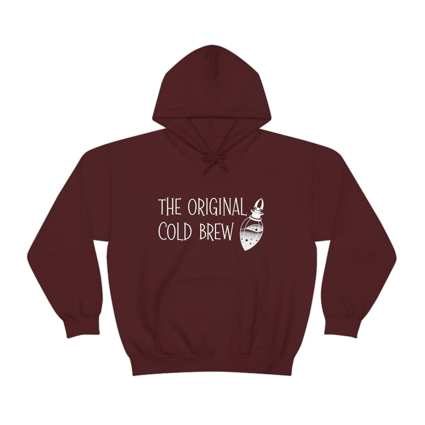 The Original Cold Brew White Font Unisex Heavy Blend™ Hooded Sweatshirt