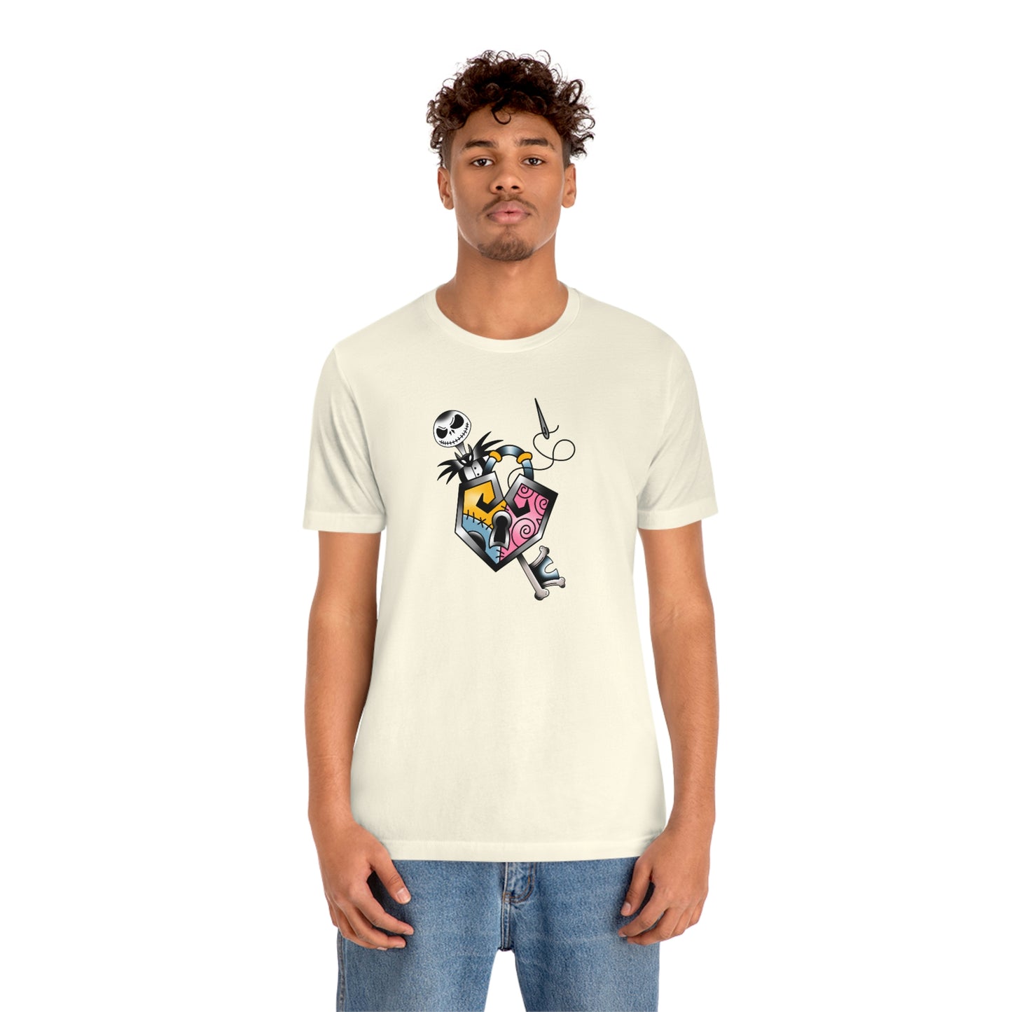 Jack and Sally Lock and Key Unisex Jersey Short Sleeve Tee