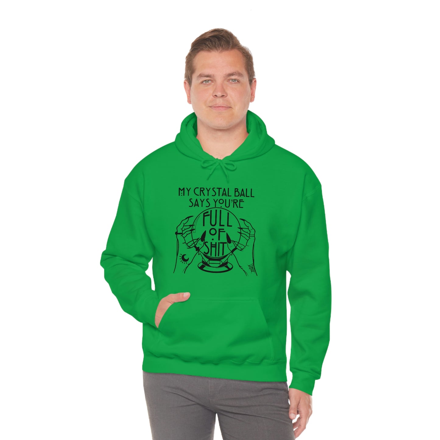 My Crystal Ball Black Font Unisex Heavy Blend™ Hooded Sweatshirt