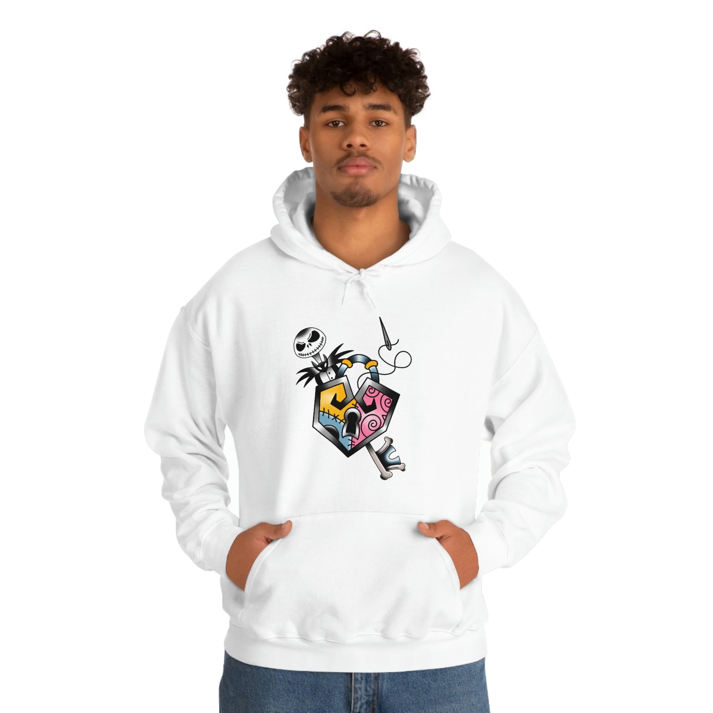 Jack and Sally Lock and Key Unisex Heavy Blend™ Hooded Sweatshirt