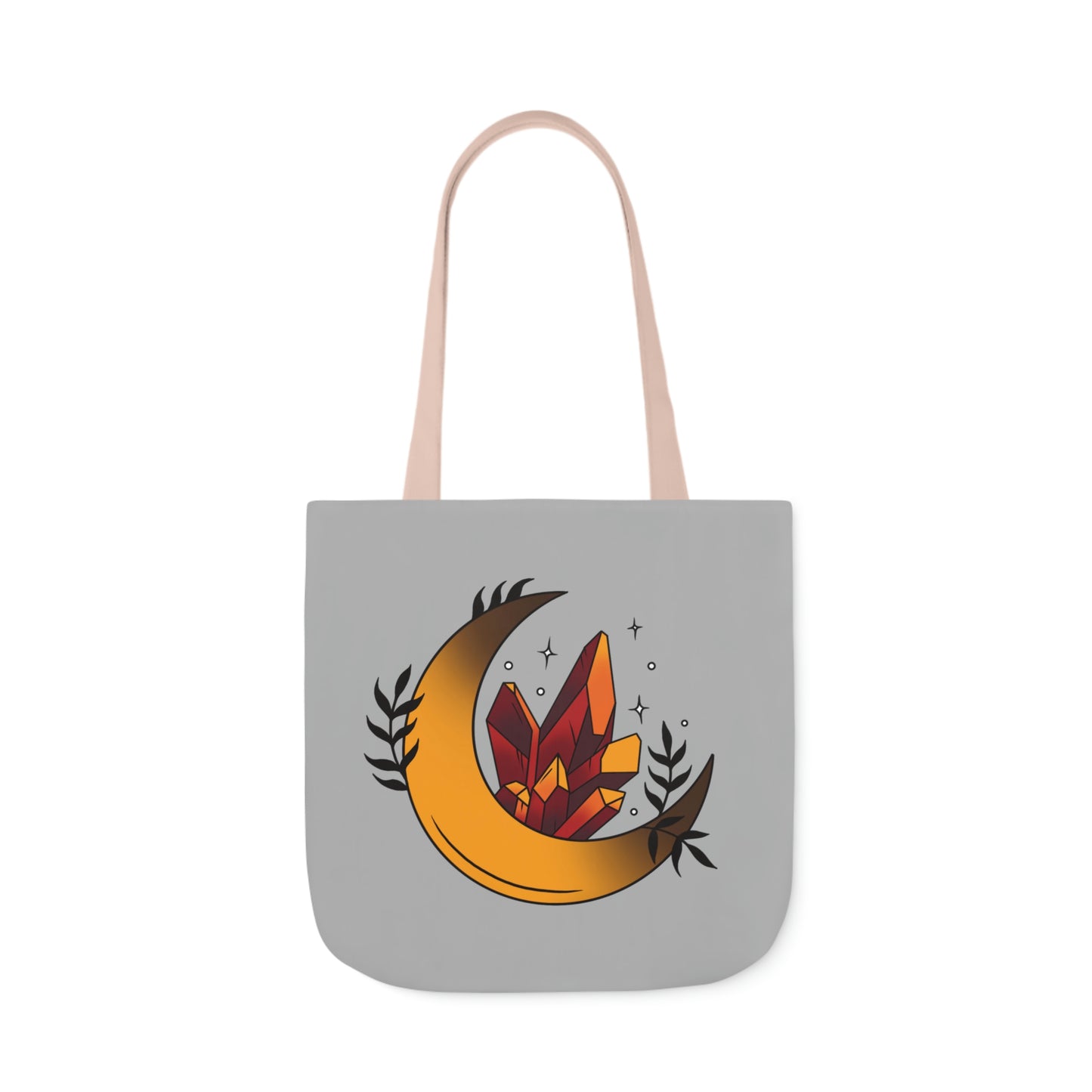 Moon and Orange Crystal AOP Polyester Canvas Tote Bag