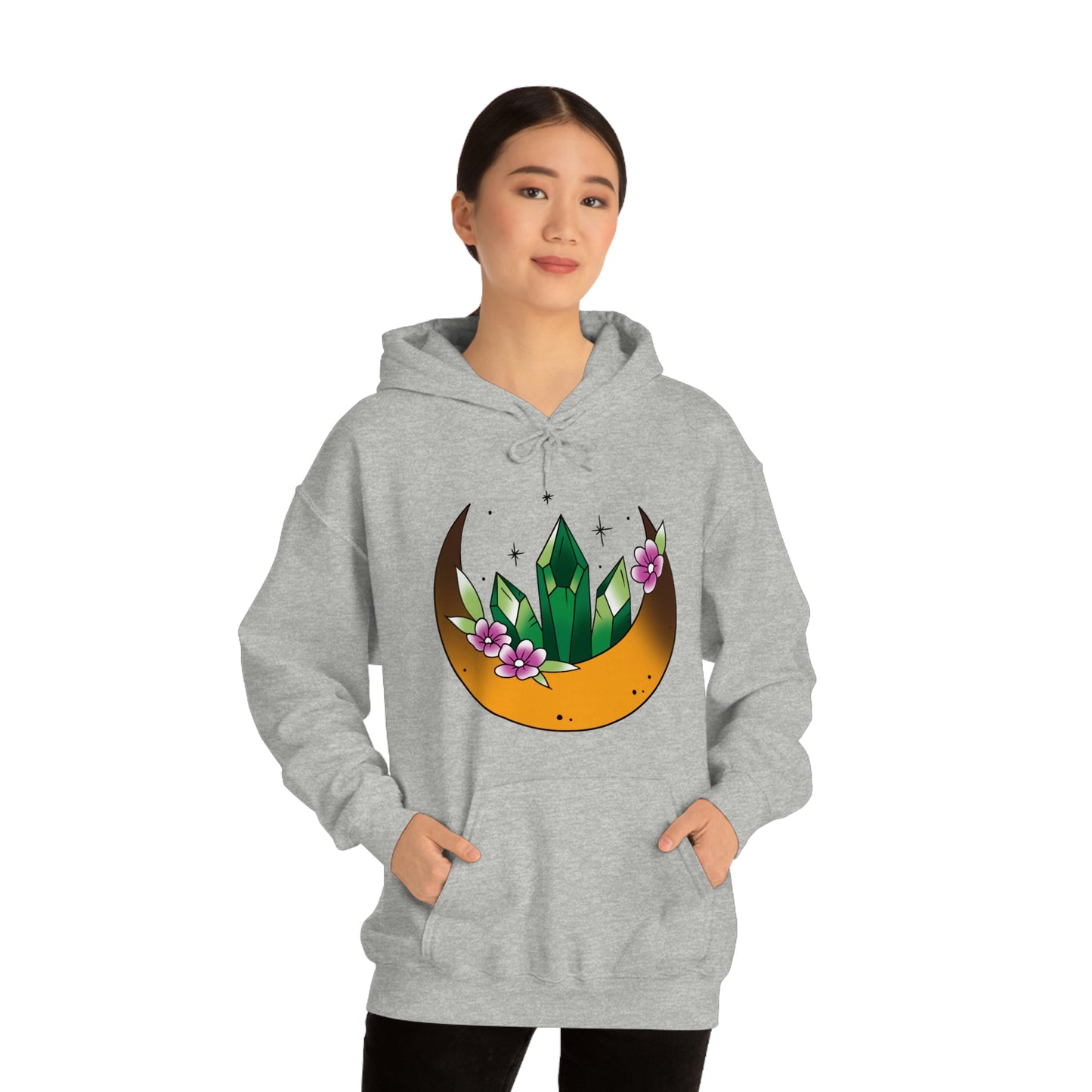 Green Crystal Unisex Heavy Blend™ Hooded Sweatshirt