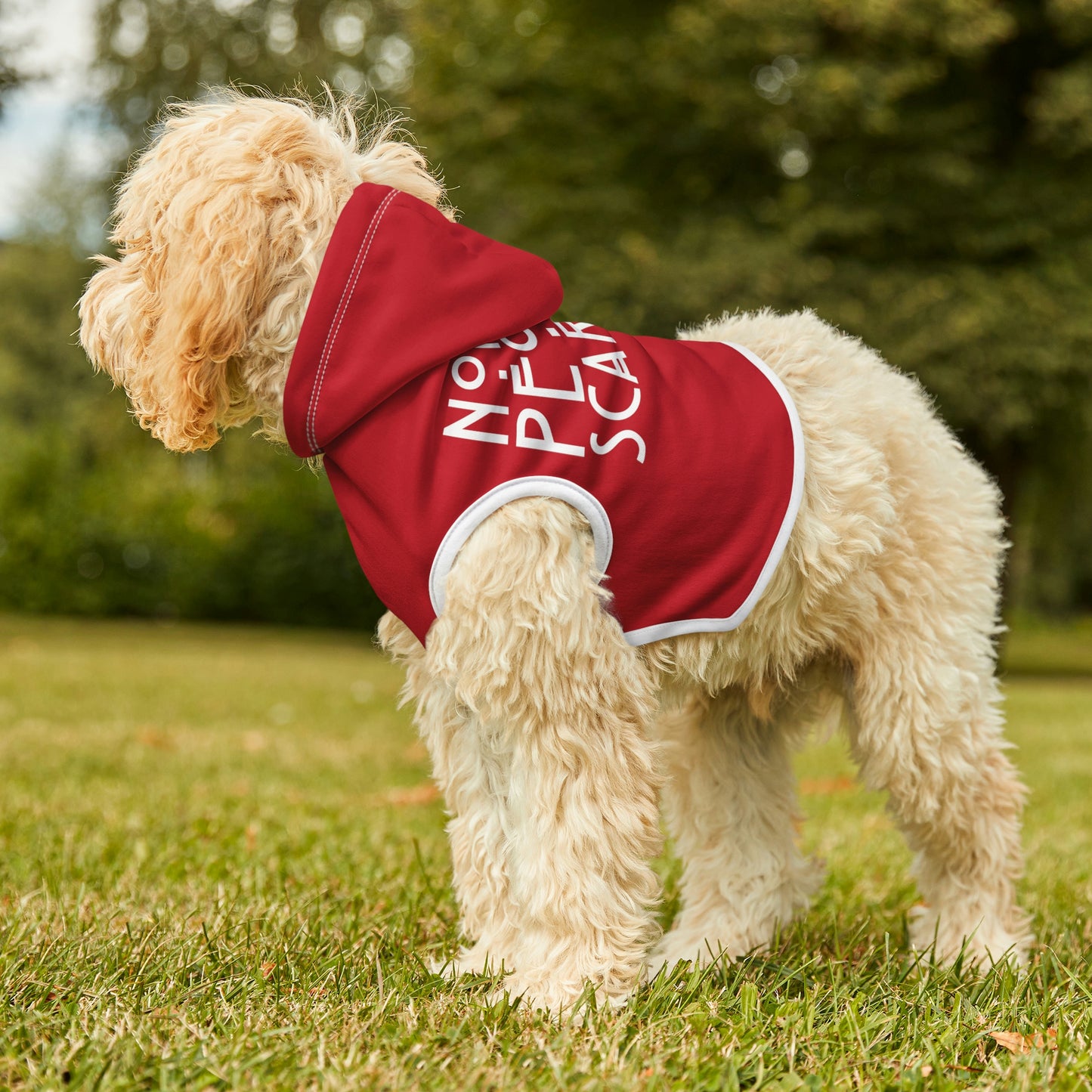 Normal People Scare Me Red Dog Hoodie